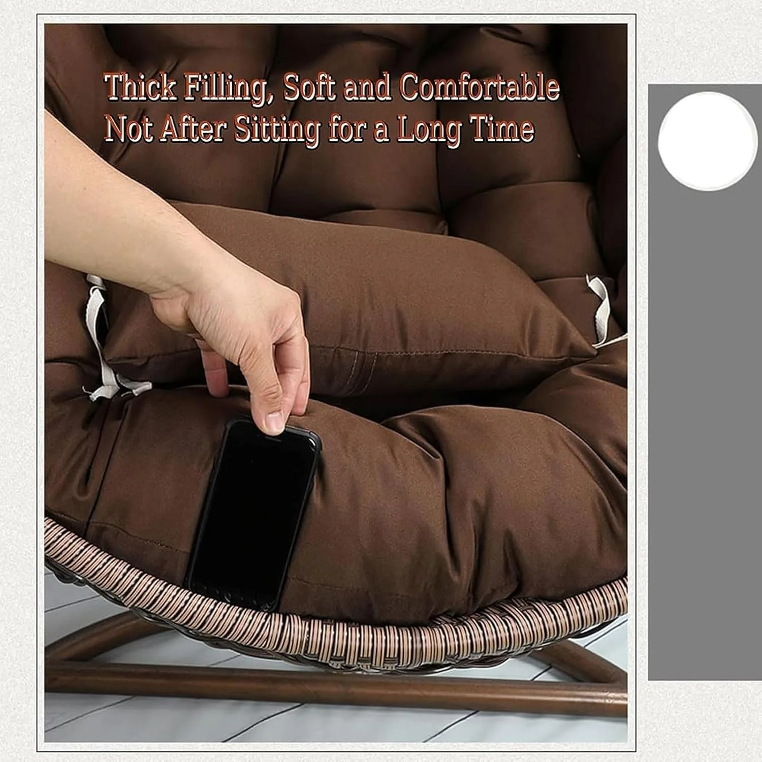 بالشتک نیمکت برای صندلی های آویزان، بالشتک صندلی، صندلی های سبدی آویزان، بالشتک داخلی، بالشتک گرد، بالشتک تاب، بالشتک تاب (قهوه ای، 60 * 60 سانتی متر) بالشتک نیمکت برای صندلی های آویزان، بالشتک صندلی، صندلی های سبدی آویزان، بالشتک داخلی، بالشتک گرد، بالشتک تاب، بالشتک تاب (قهوه ای، 60 * 60 سانتی متر)