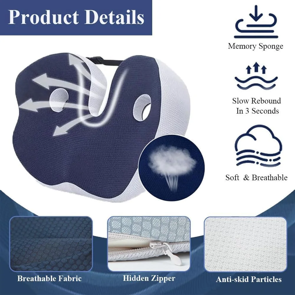 بالشتک دنبالچه BIGTHREE، بالشتک صندلی فوم حافظهدار قابل تنظیم برای تسکین درد استخوان نشیمنگاه، بالشتک ارگونومیک صندلی برای نشستن طولانی مدت برای صندلی اداری، ویلچر، صندلی ماشین بالشتک دنبالچه BIGTHREE، بالشتک صندلی فوم حافظهدار قابل تنظیم برای تسکین درد استخوان نشیمنگاه، بالشتک ارگونومیک صندلی برای نشستن طولانی مدت برای صندلی اداری، ویلچر، صندلی ماشین