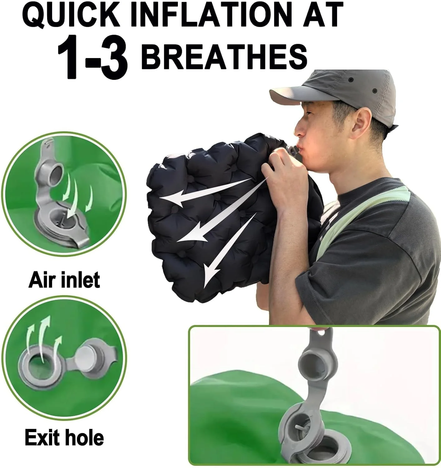 بالشتک صندلی مسافرتی قابل حمل Bukela، پد صندلی تاشو، بالشتک بادی با طراحی سبک وزن، پد صندلی راحت استادیومی برای کمپینگ، پیاده روی، دفتر و پروازهای طولانی بالشتک صندلی مسافرتی قابل حمل Bukela، پد صندلی تاشو، بالشتک بادی با طراحی سبک وزن، پد صندلی راحت استادیومی برای کمپینگ، پیاده روی، دفتر و پروازهای طولانی