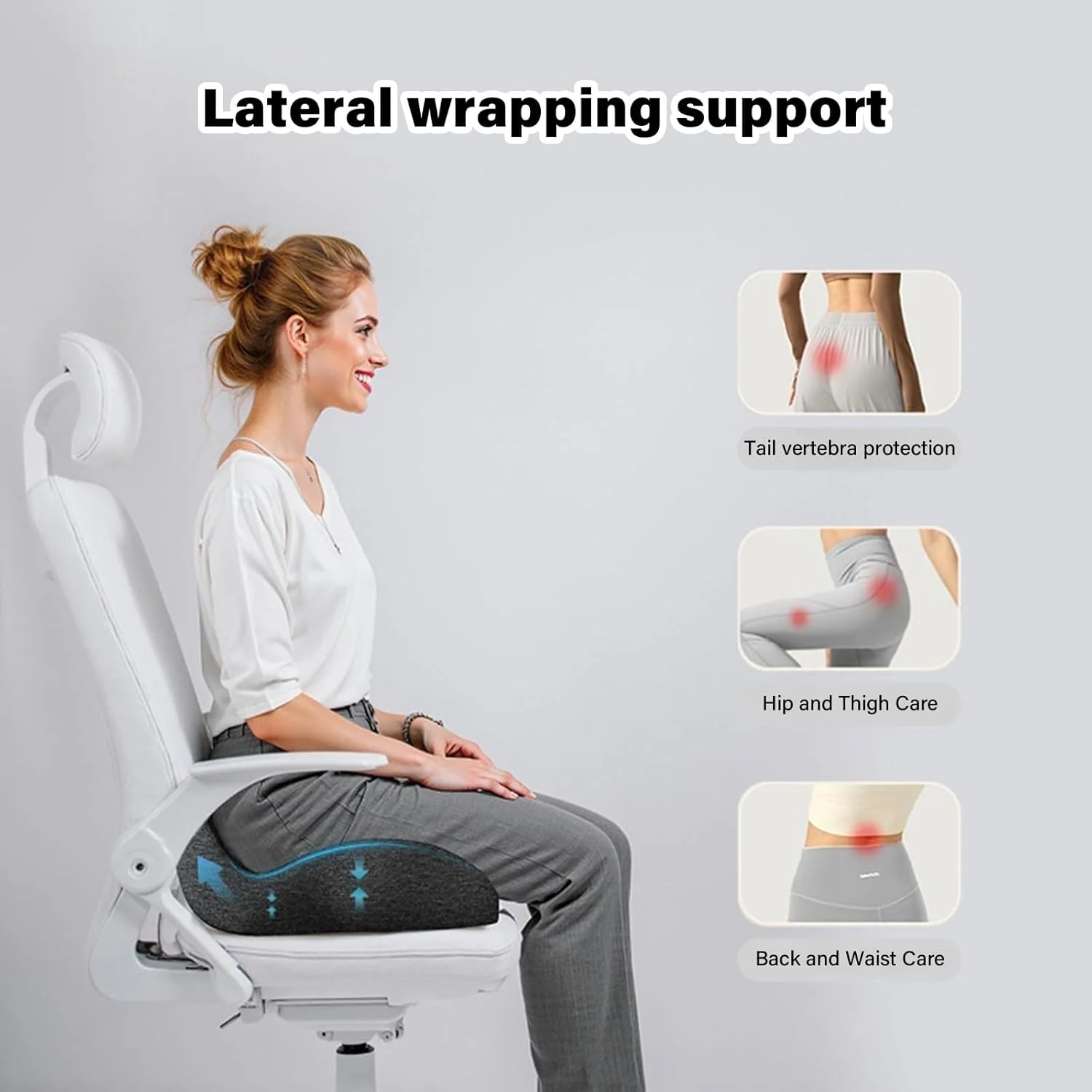 بالشتک دنبالچه تنفسی، فوم حافظه دار ضخیم برای صندلی، مناسب رانندگی و کار بالشتک دنبالچه تنفسی، فوم حافظه دار ضخیم برای صندلی، مناسب رانندگی و کار