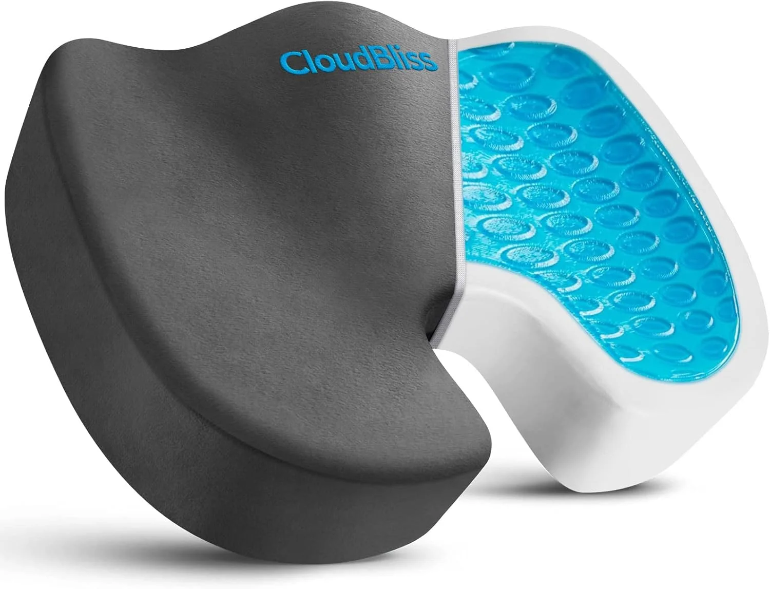 بالشتک صندلی ژلی CloudBliss - تقویت شده با ژل خنک کننده، فوم حافظه دار، بالشتک صندلی ارگونومیک برای نشستن طولانی مدت - تسکین درد کمر، سیاتیک، دنبالچه، استخوان دنباله برای دفتر، بازی، ماشین، هواپیما (بزرگ، خاکستری) بالشتک صندلی ژلی CloudBliss - تقویت شده با ژل خنک کننده، فوم حافظه دار، بالشتک صندلی ارگونومیک برای نشستن طولانی مدت - تسکین درد کمر، سیاتیک، دنبالچه، استخوان دنباله برای دفتر، بازی، ماشین، هواپیما (بزرگ، خاکستری)