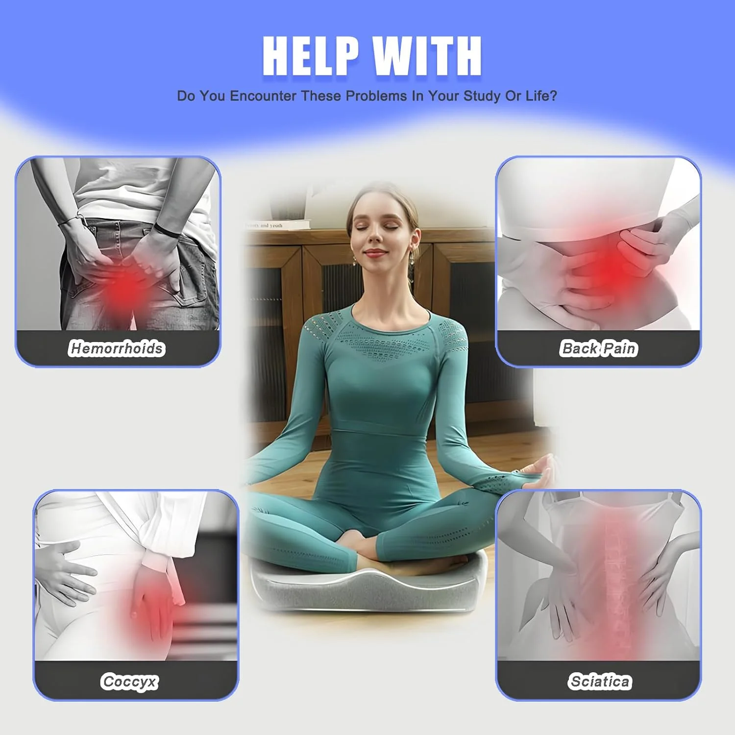 بالشتک صندلی فوم حافظهدار ارگونومیک Checkzed - کاهش فشار برای صندلی اداری، خودرو، ویلچر - پشتیبانی از لگن، دنبالچه، سیاتیک و درد دنبالچه - راحتی فوقالعاده متراکم برای ساعات طولانی نشستن (خاکستری) بالشتک صندلی فوم حافظهدار ارگونومیک Checkzed - کاهش فشار برای صندلی اداری، خودرو، ویلچر - پشتیبانی از لگن، دنبالچه، سیاتیک و درد دنبالچه - راحتی فوقالعاده متراکم برای ساعات طولانی نشستن (خاکستری)