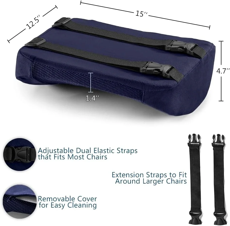 بالشتک پشتی کمری ComfiLife برای صندلی اداری و صندلی خودرو - فوم حافظهدار با بند قابل تنظیم و توری سه بعدی تنفسی (سرمهای) بالشتک پشتی کمری ComfiLife برای صندلی اداری و صندلی خودرو - فوم حافظهدار با بند قابل تنظیم و توری سه بعدی تنفسی (سرمهای)