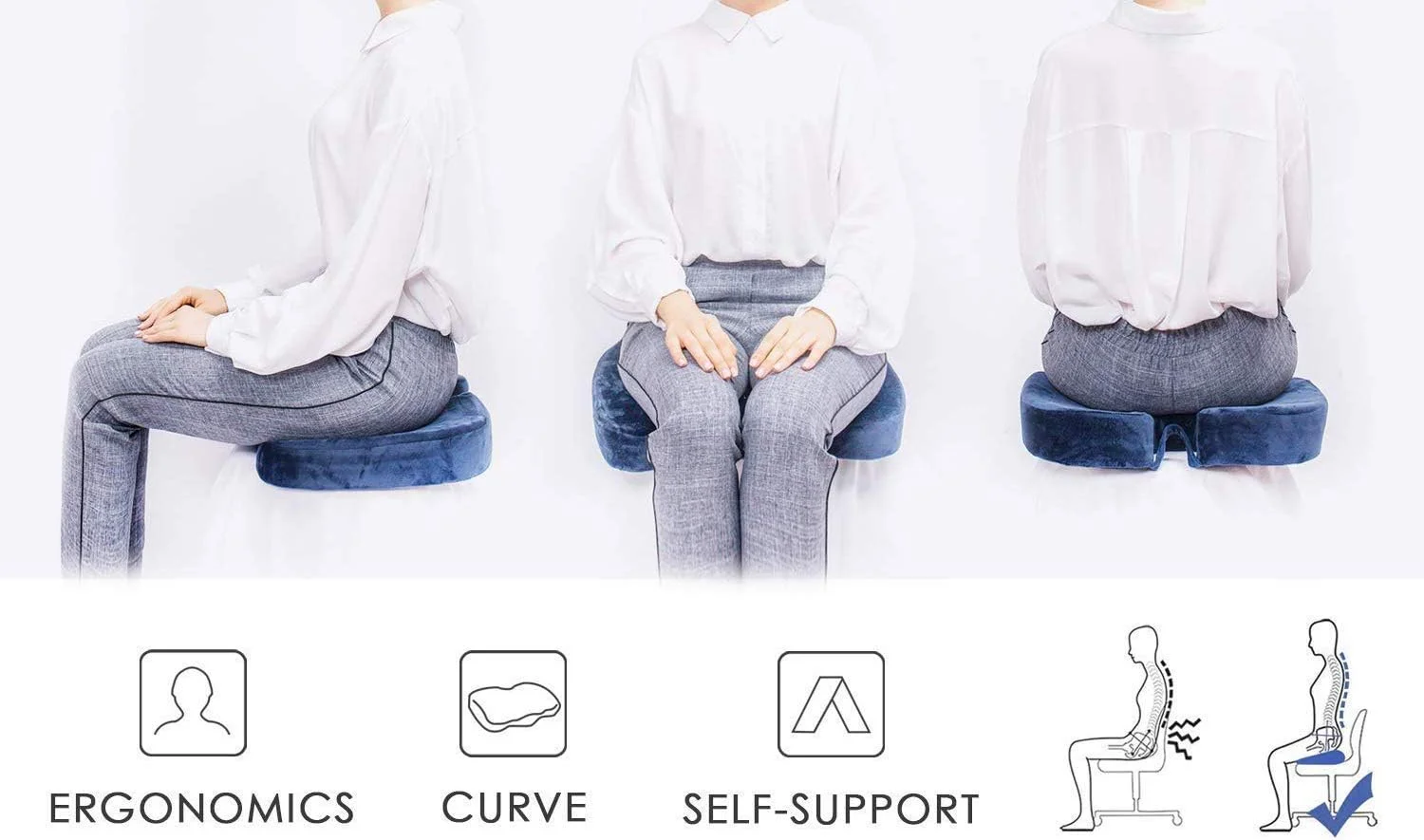 بالشتک نشیمنگاهی تندر کر برای تسکین درد دنبالچه، سیاتیک، پشتیبانی از کمر و تسکین درد، با روکش قابل جابجایی برای صندلی اداری/خانگی (بالای 80 کیلوگرم) بالشتک نشیمنگاهی تندر کر برای تسکین درد دنبالچه، سیاتیک، پشتیبانی از کمر و تسکین درد، با روکش قابل جابجایی برای صندلی اداری/خانگی (بالای 80 کیلوگرم)