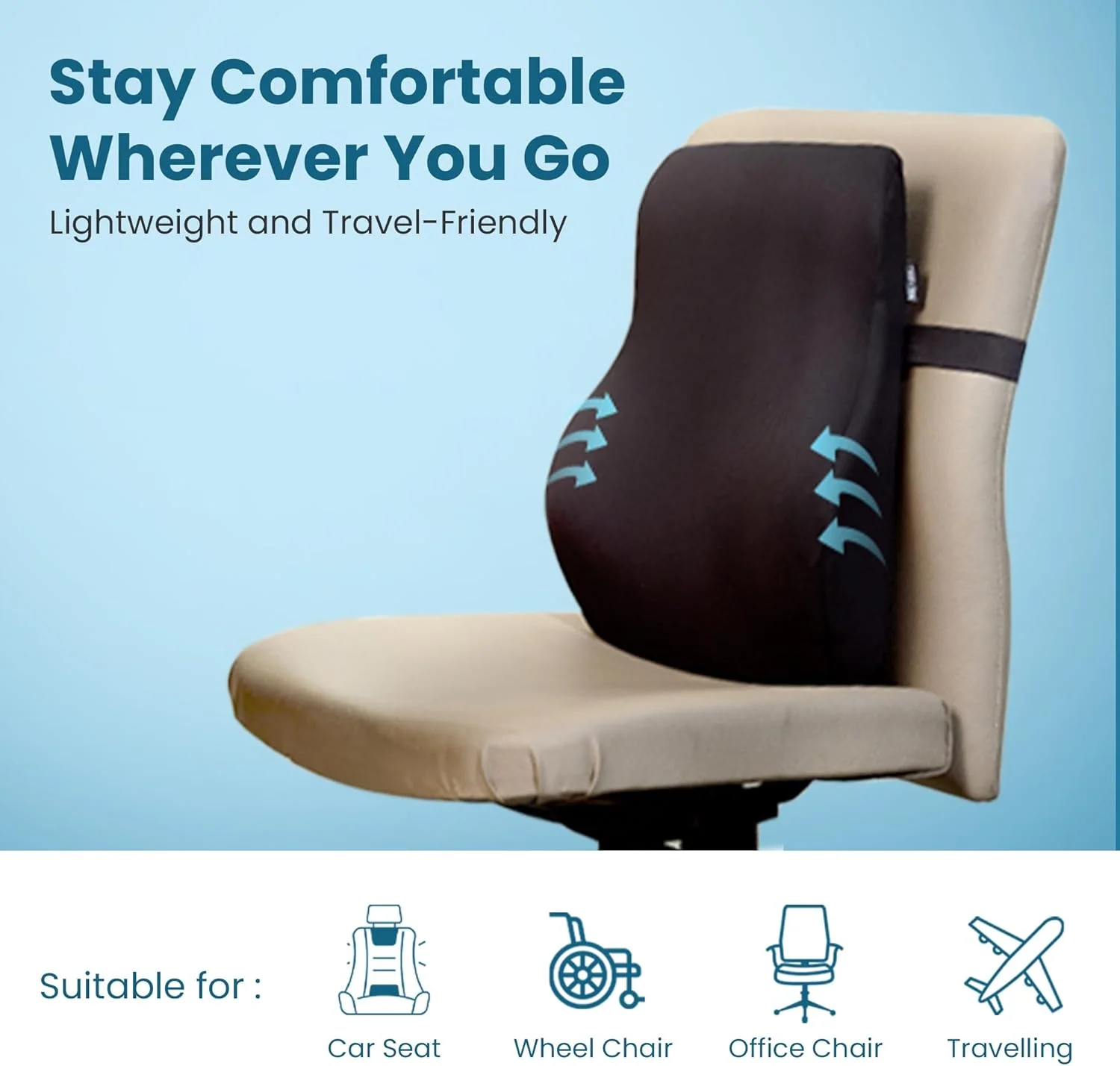 پشتی صندلی اداری، پشتی مموری فوم برای صندلی اداری، پشتی صندلی برای تسکین درد کمر، برای صندلی اداری/خانگی و صندلی ماشین، روکش قابل جابجایی (مشکی توری، بزرگ) پشتی صندلی اداری، پشتی مموری فوم برای صندلی اداری، پشتی صندلی برای تسکین درد کمر، برای صندلی اداری/خانگی و صندلی ماشین، روکش قابل جابجایی (مشکی توری، بزرگ)