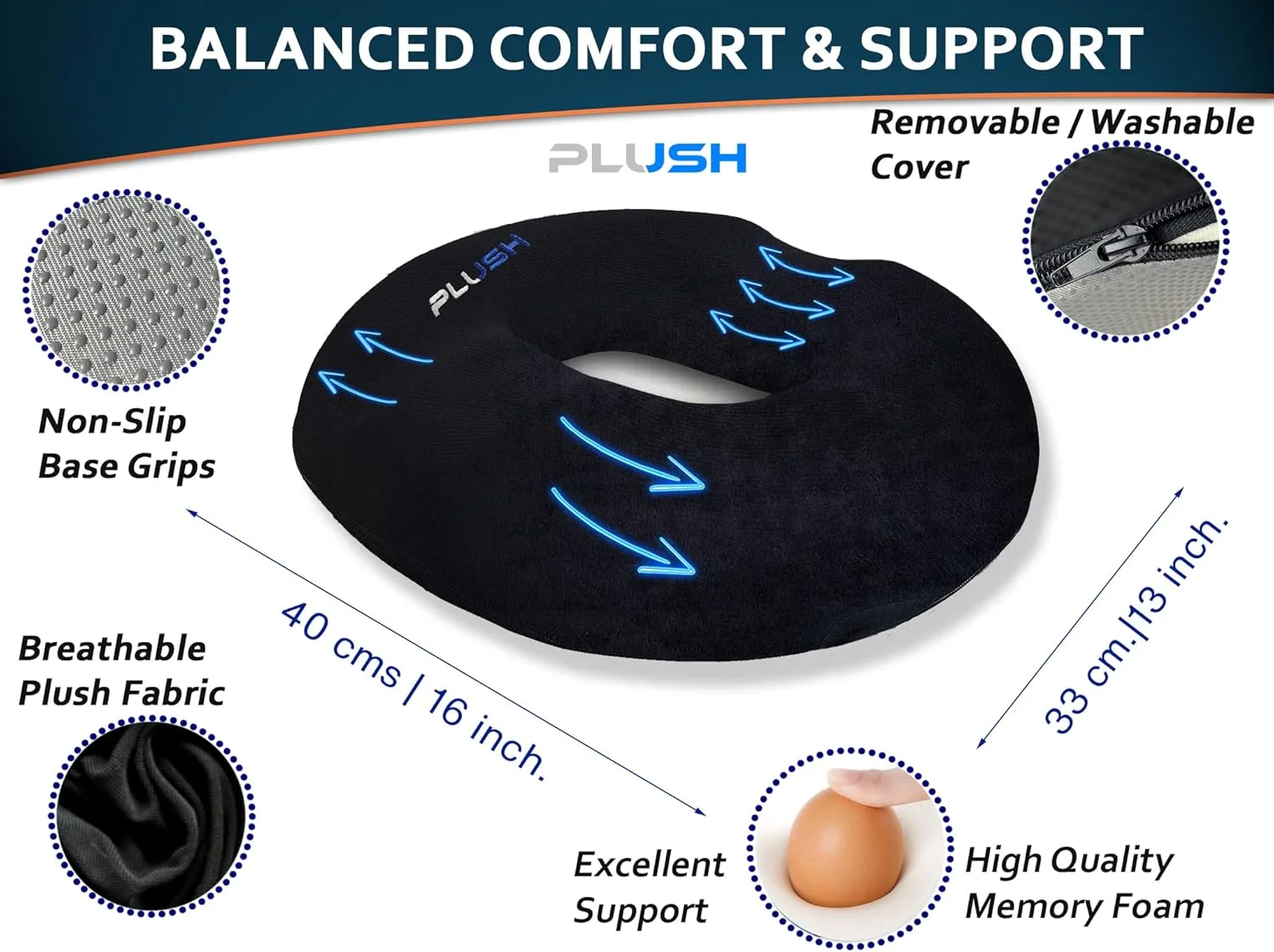 بالشتک طرح دونات سیاره خلاق برای صندلی اداری بالشتک طرح دونات سیاره خلاق برای صندلی اداری