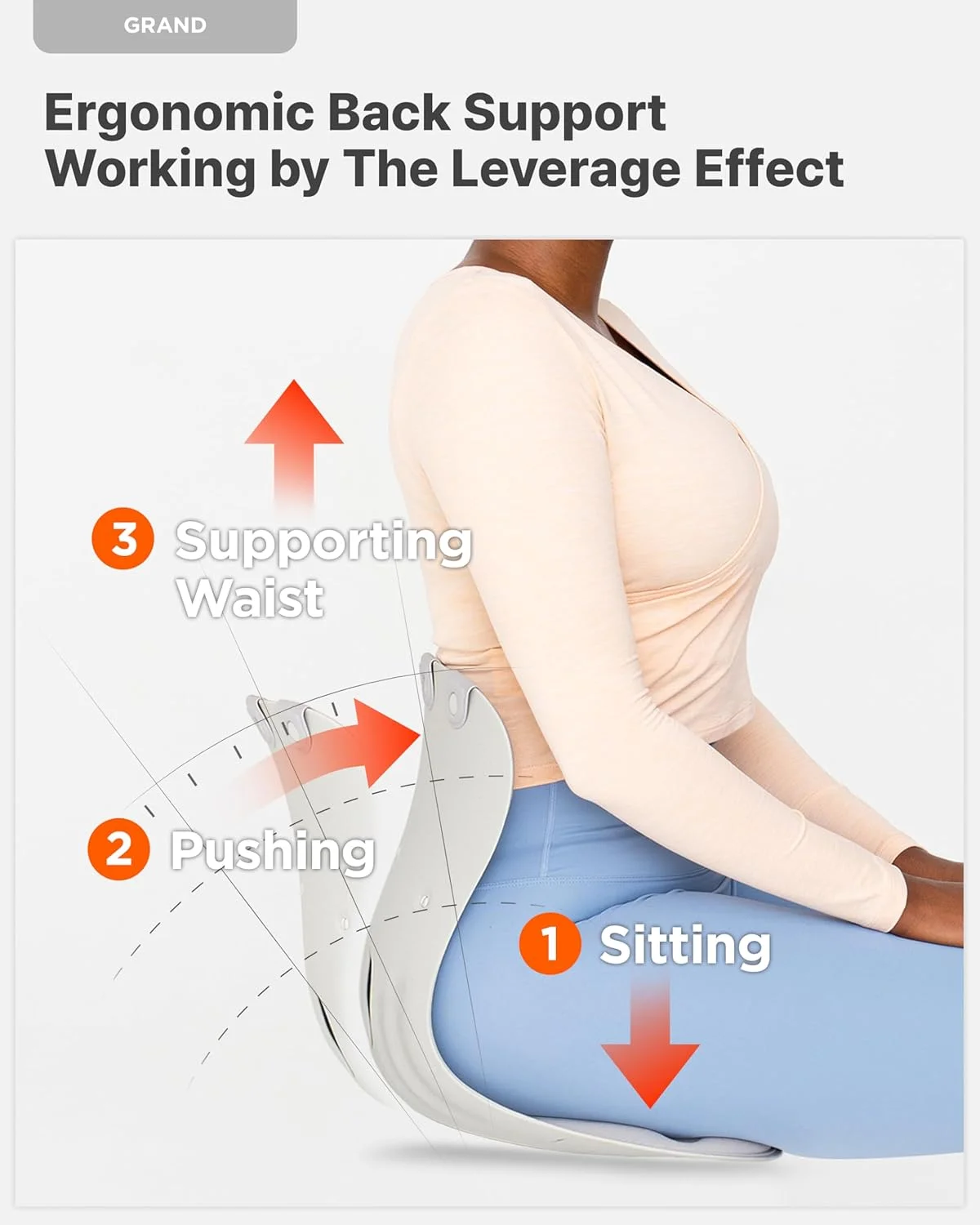 صندلی کوربل، پشتیبانی ارگونومیک از کمر، پشتیبانی کمری برای اصلاح وضعیت بدنی مناسب و تسکین درد کمر، ایده آل برای صندلی اداری، صندلی زمینی و کار در منزل، دارای ثبت اختراع (خاکستری) صندلی کوربل، پشتیبانی ارگونومیک از کمر، پشتیبانی کمری برای اصلاح وضعیت بدنی مناسب و تسکین درد کمر، ایده آل برای صندلی اداری، صندلی زمینی و کار در منزل، دارای ثبت اختراع (خاکستری)