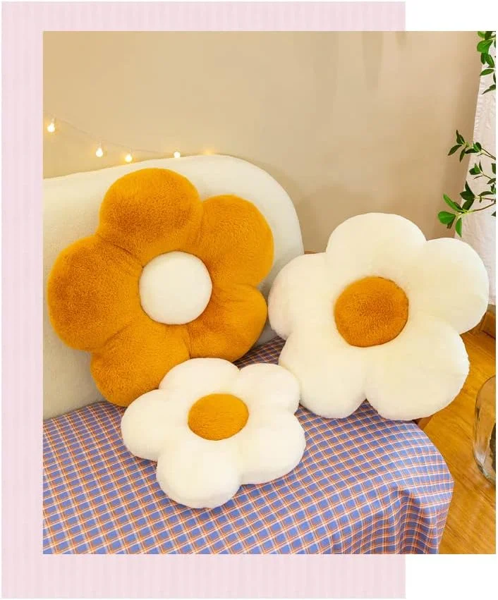 کوسن گل، بالشتک گلبرگ به شکل گل مخملی، کوسن آفتابگردان برای صندلی های اداری، مبل و پد زیر نشیمن دانشجویی (زرد 26.6 سانتی متر) کوسن گل، بالشتک گلبرگ به شکل گل مخملی، کوسن آفتابگردان برای صندلی های اداری، مبل و پد زیر نشیمن دانشجویی (زرد 26.6 سانتی متر)