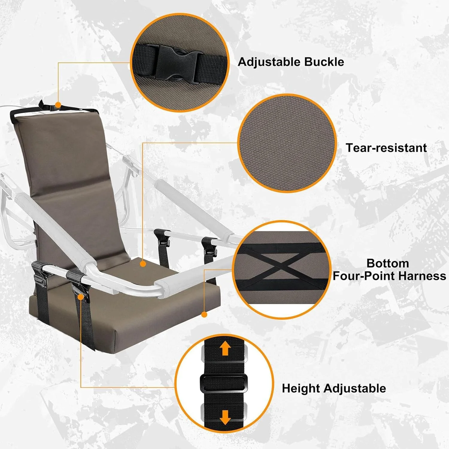 بالشتک صندلی جایگزین برای پایه درخت، قابل تنظیم، مناسب برای صندلی های درختی کوهنوردی شکار بالشتک صندلی جایگزین برای پایه درخت، قابل تنظیم، مناسب برای صندلی های درختی کوهنوردی شکار