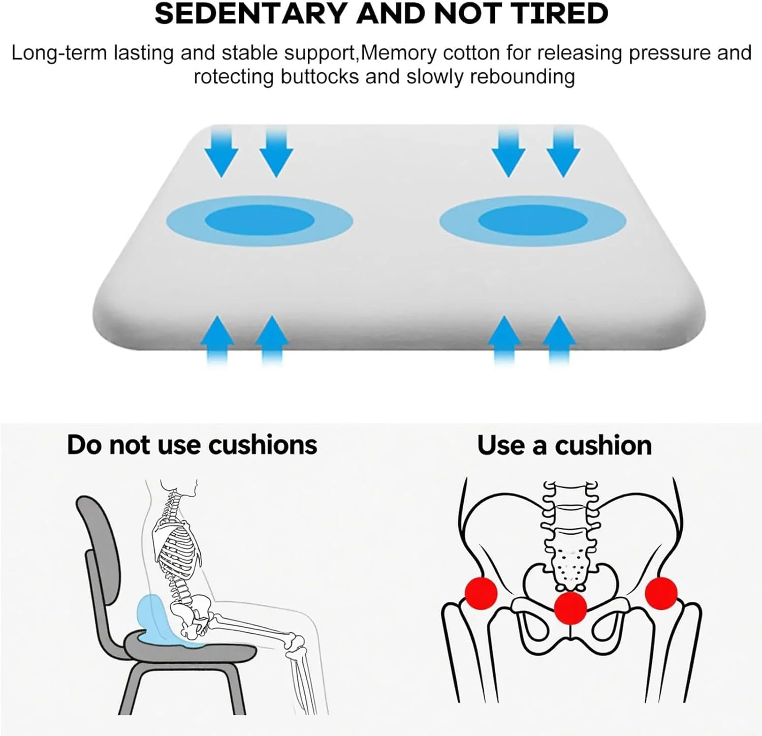 بالشتک صندلی، بالشتک فوم حافظه دار برای صندلی اداری، صندلی ماشین، هواپیما، سکو - تسکین درد سیاتیک، باسن و دنبالچه، پد صندلی میز برای کارمندان اداری که طولانی مدت می نشینند، رانندگان خودرو (مشکی) بالشتک صندلی، بالشتک فوم حافظه دار برای صندلی اداری، صندلی ماشین، هواپیما، سکو - تسکین درد سیاتیک، باسن و دنبالچه، پد صندلی میز برای کارمندان اداری که طولانی مدت می نشینند، رانندگان خودرو (مشکی)