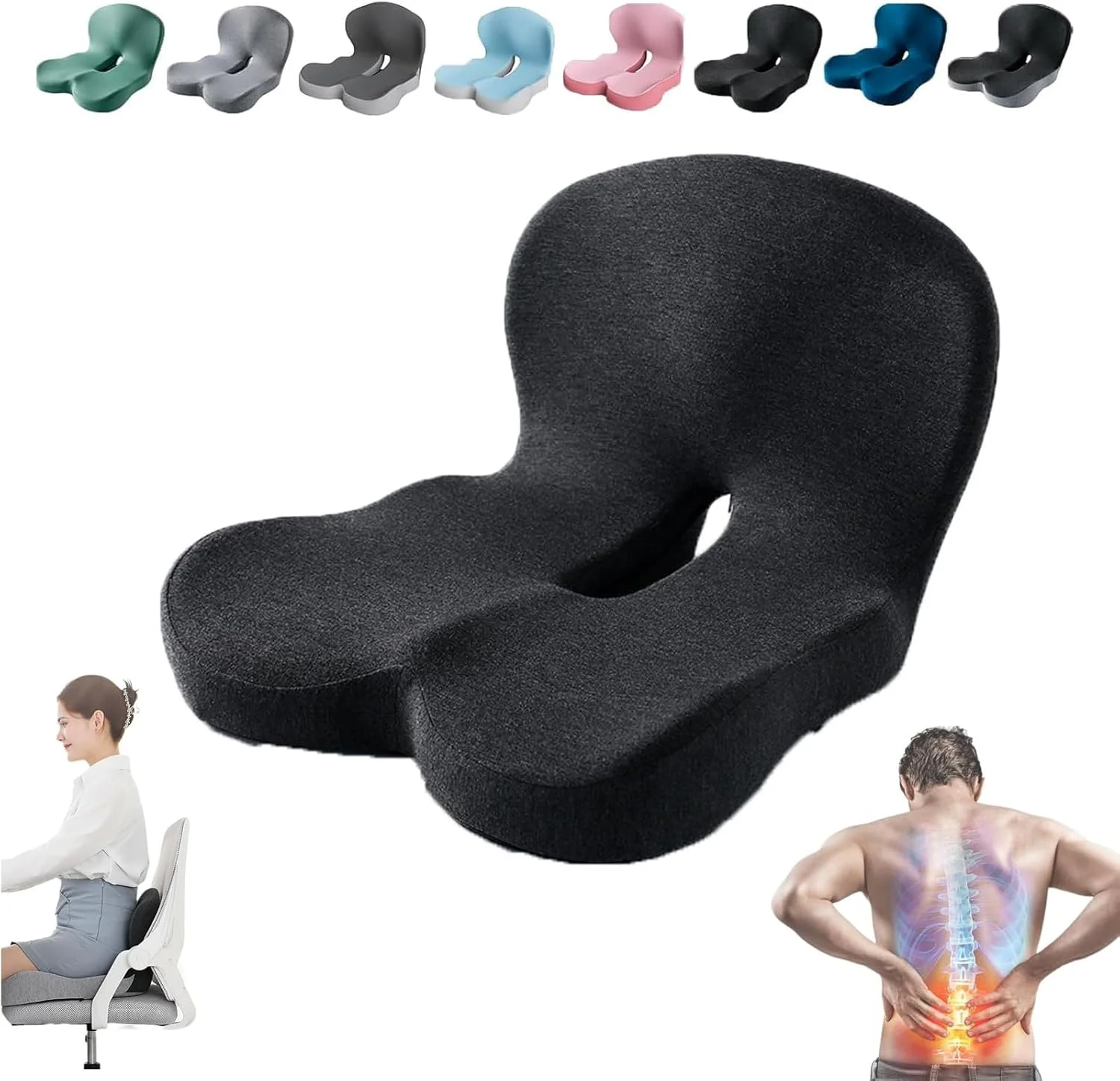 بالشتک پشتی و نشیمنگاه رینلی، بالشتک صندلی خودرو رینلی، روکش صندلی ضد لغزش با پشتیبانی از کمر برای صندلی اداری، با پشتیبانی کمری، بالشتک های فوم ارگونومیک برای صندلی خودرو (خاکستری-04) بالشتک پشتی و نشیمنگاه رینلی، بالشتک صندلی خودرو رینلی، روکش صندلی ضد لغزش با پشتیبانی از کمر برای صندلی اداری، با پشتیبانی کمری، بالشتک های فوم ارگونومیک برای صندلی خودرو (خاکستری-04)