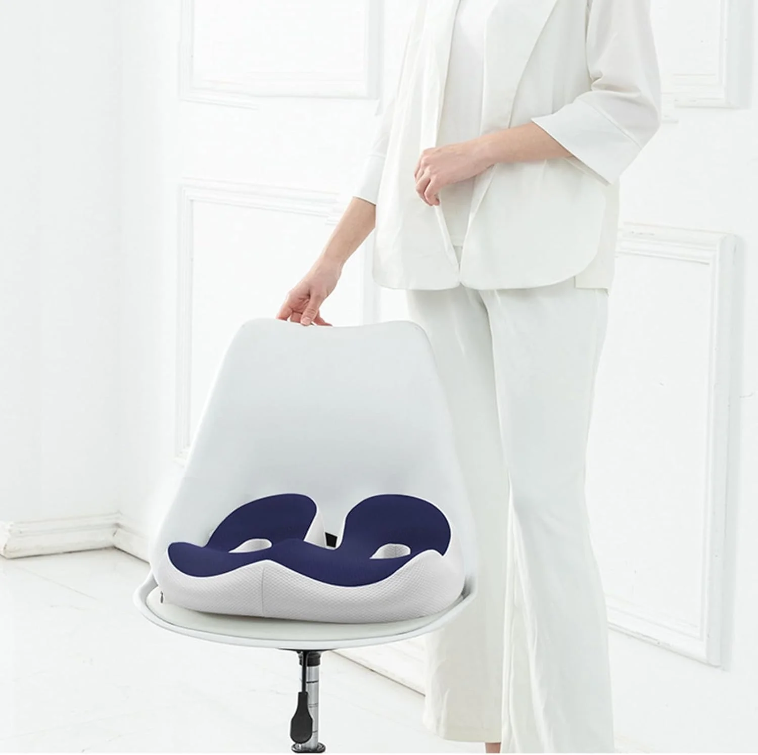 بالشتک صندلی برای رانندگی، بالشتک فومی صندلی خودرو با طراحی برش خورده و راحت، روکش قابل جابجایی برای کارمندان و دانشجویان که ساعات طولانی می نشینند، مناسب برای یادگیری و نوشتن