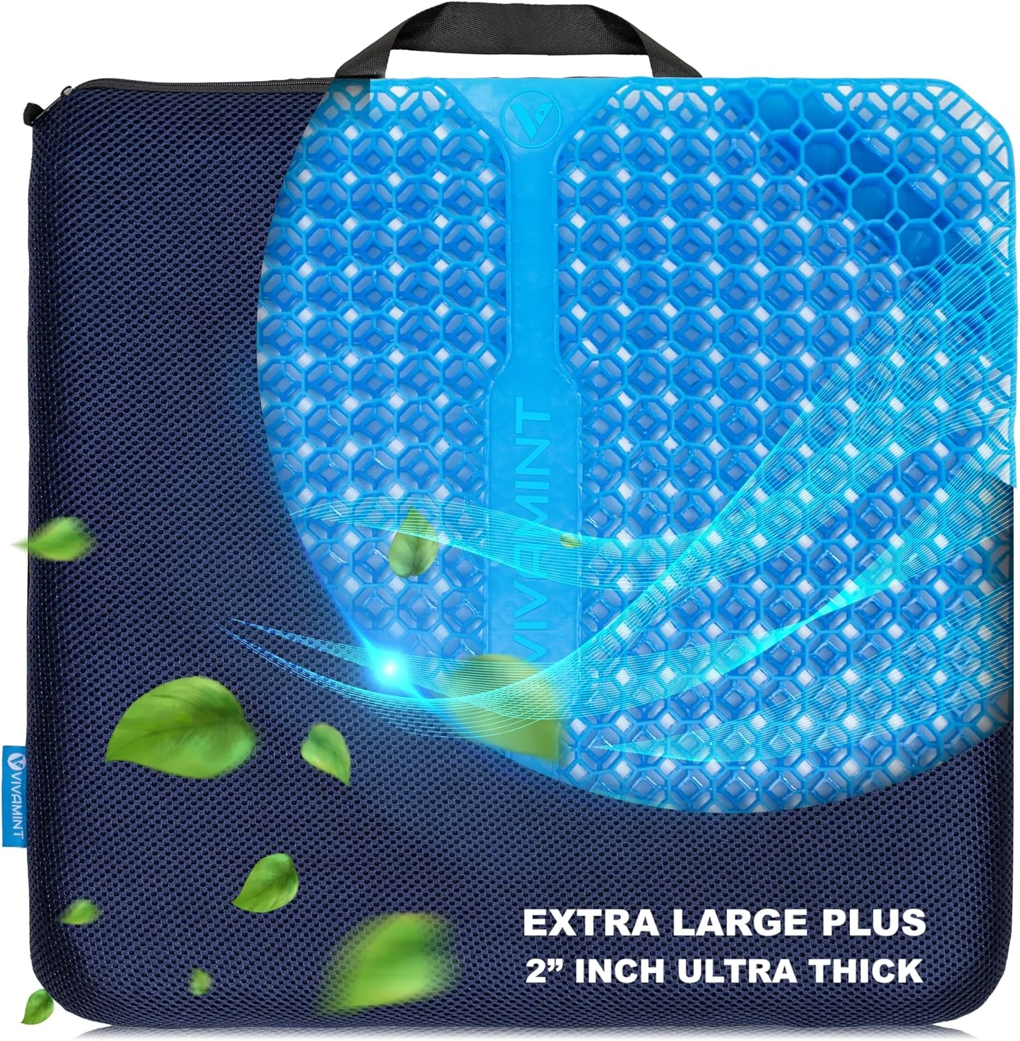 بالشتک ژله ای صندلی برای نشستن طولانی مدت - فوق العاده بزرگ و بسیار ضخیم (2 اینچ) - بالشتک صندلی اداری برای تسکین فشار، سیاتیک، درد لگن و کمر - صندلی ماشین، ویلچر، صندلی راننده کامیون - دارای بندهای ضد لغزش بالشتک ژله ای صندلی برای نشستن طولانی مدت - فوق العاده بزرگ و بسیار ضخیم (2 اینچ) - بالشتک صندلی اداری برای تسکین فشار، سیاتیک، درد لگن و کمر - صندلی ماشین، ویلچر، صندلی راننده کامیون - دارای بندهای ضد لغزش