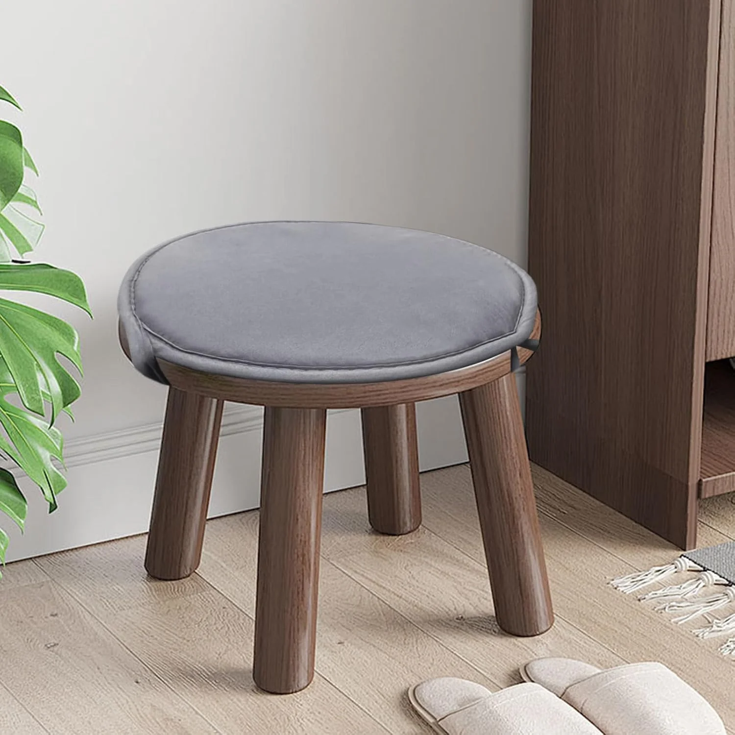 بالشتک گرد صندلی، بالشتک گرد صندلی با بند، پد ضخیم و قابل تنظیم برای مبلمان پاسیو، مناسب آشپزخانه، ایوان، چمن، بالکن، حیاط، فضای داخلی و خارجی