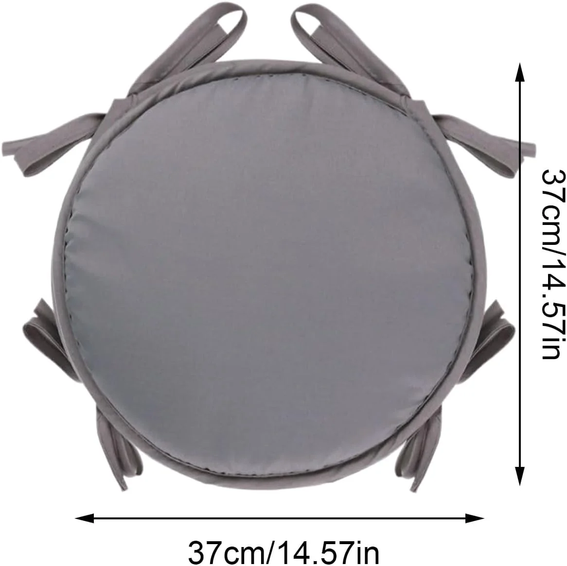 بالشتک صندلی گرد بیسترو، بالشتک صندلی باغی با بند | پد صندلی مبلمان پاسیو دایره ای قابل تنظیم برای استفاده در فضای داخلی و خارجی برای ایوان آشپزخانه بالکن کافه چمن