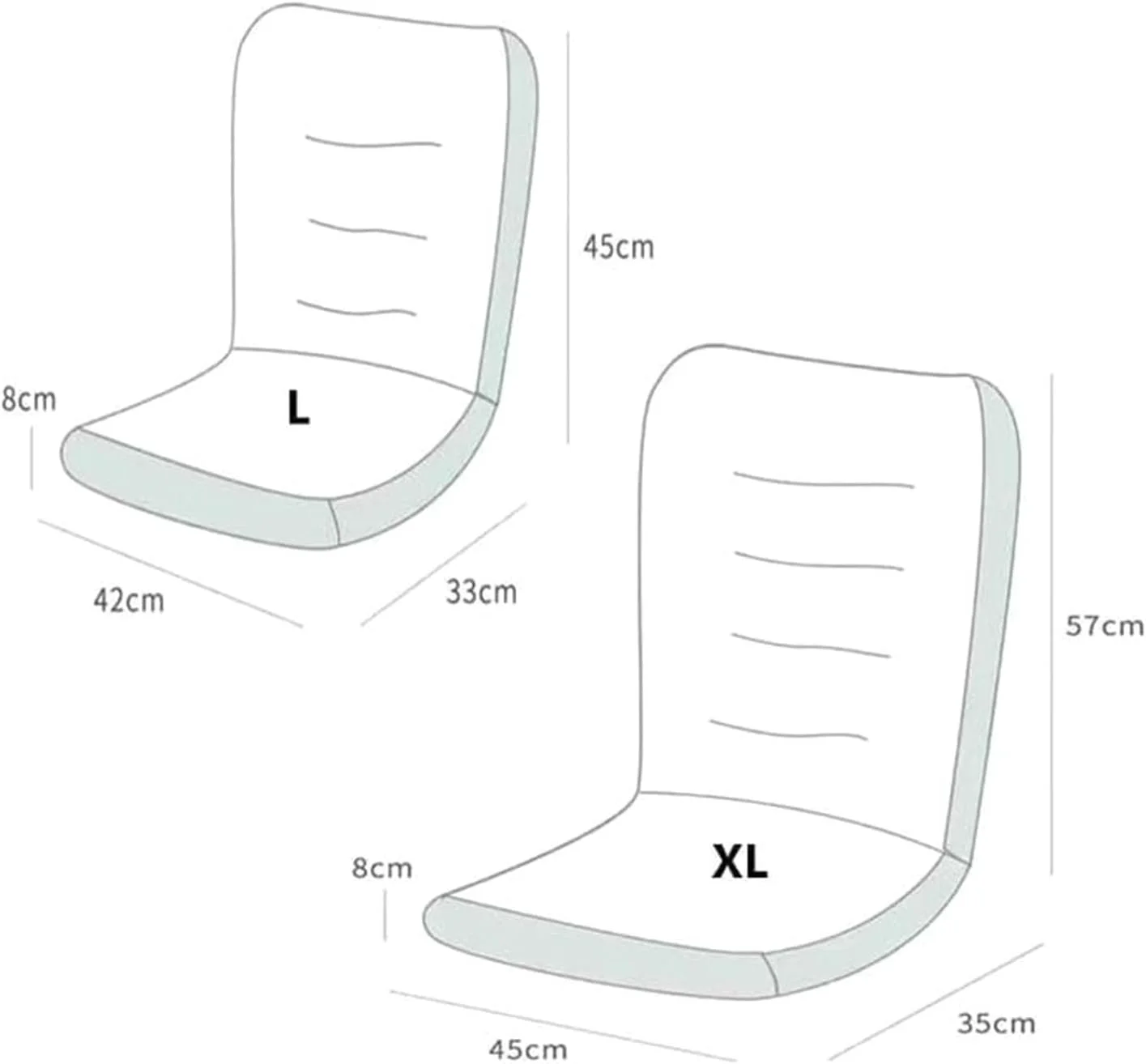 ست کوسن صندلی پشتی بلند مبلمان فضای باز و داخل خانه، یک تکه ضخیم شده با بند، N، 35 * 45 * 57 سانتی متر 6 عدد ست کوسن صندلی پشتی بلند مبلمان فضای باز و داخل خانه، یک تکه ضخیم شده با بند، N، 35 * 45 * 57 سانتی متر 6 عدد