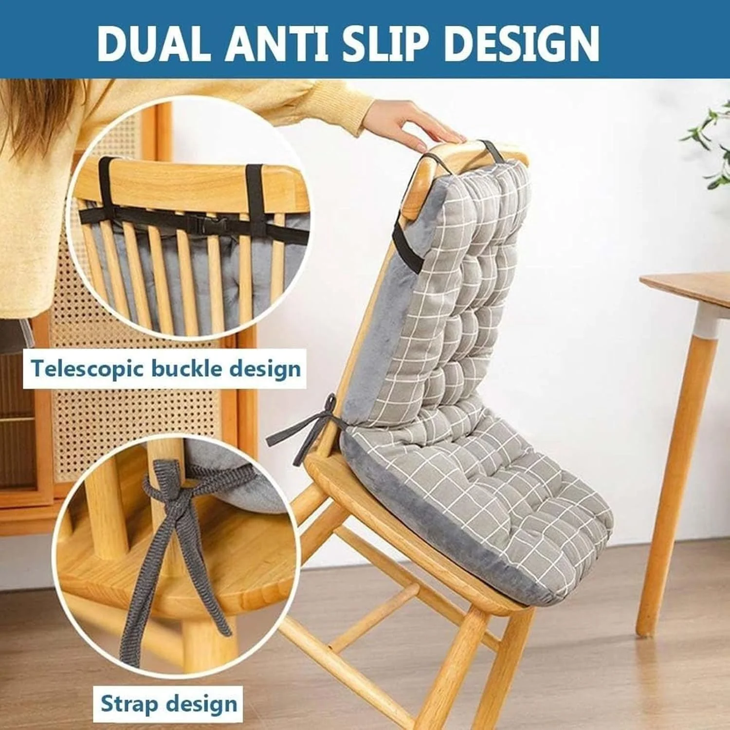 ست کوسن صندلی پشتی بلند، یک/دو/چهار/شش عددی، با بند، ضخیم شده، یک تکه، مناسب مبلمان فضای باز و داخل خانه، مدل I، ابعاد 35 * 45 * 57 سانتی متر (تعداد انتخابی) ست کوسن صندلی پشتی بلند، یک/دو/چهار/شش عددی، با بند، ضخیم شده، یک تکه، مناسب مبلمان فضای باز و داخل خانه، مدل I، ابعاد 35 * 45 * 57 سانتی متر (تعداد انتخابی)