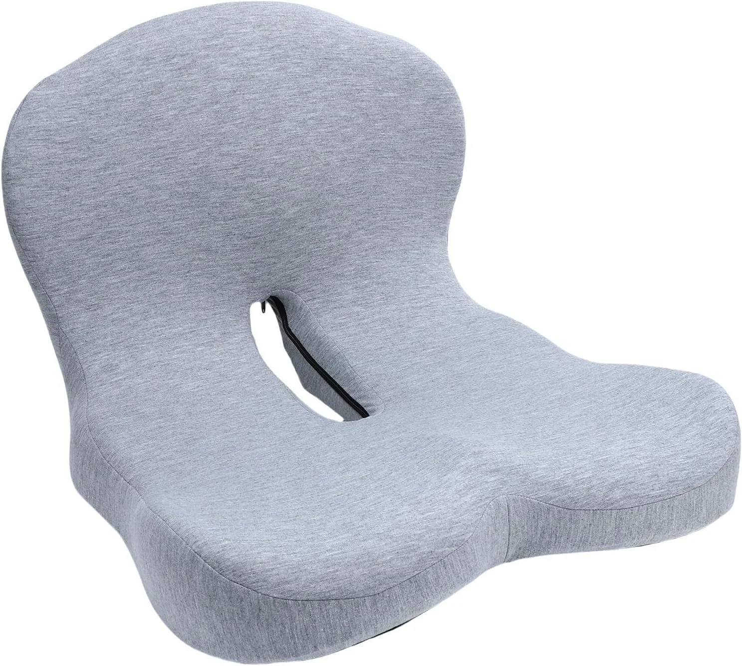 بالشتک فوم حافظهدار با پشتی برای تسکین درد، بالشتک ارگونومیک پشتیبانی از کمر برای صندلی اداری خودرو با روکش جداشدنی ضد تعریق بالشتک فوم حافظهدار با پشتی برای تسکین درد، بالشتک ارگونومیک پشتیبانی از کمر برای صندلی اداری خودرو با روکش جداشدنی ضد تعریق