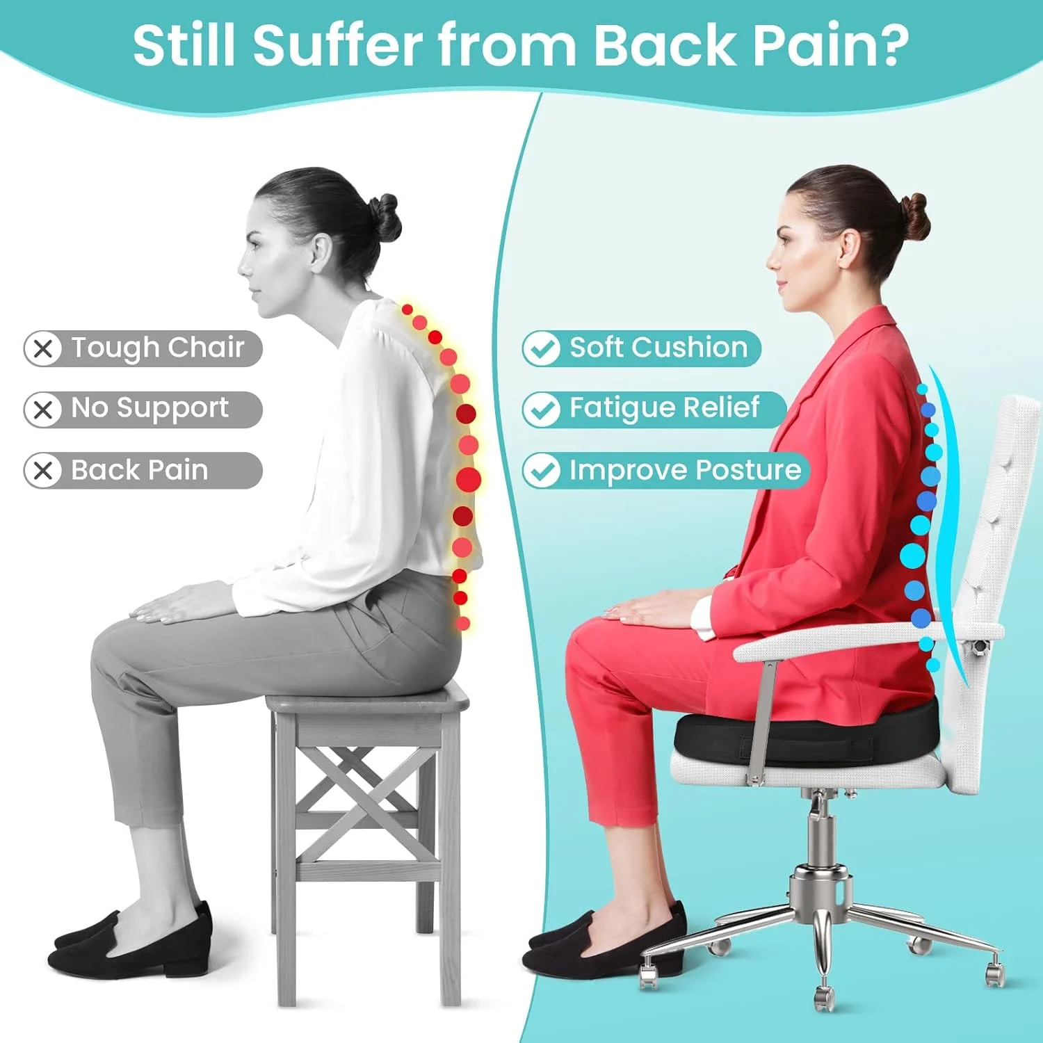 بالشتک ژله ای صندلی کوش زون، بالشتک صندلی اداری بزرگ برای نشستن تمام روز - تسکین درد کمر، سیاتیک، دنبالچه - مناسب برای صندلی های اداری، صندلی خودرو، صندلی گیمینگ بالشتک ژله ای صندلی کوش زون، بالشتک صندلی اداری بزرگ برای نشستن تمام روز - تسکین درد کمر، سیاتیک، دنبالچه - مناسب برای صندلی های اداری، صندلی خودرو، صندلی گیمینگ
