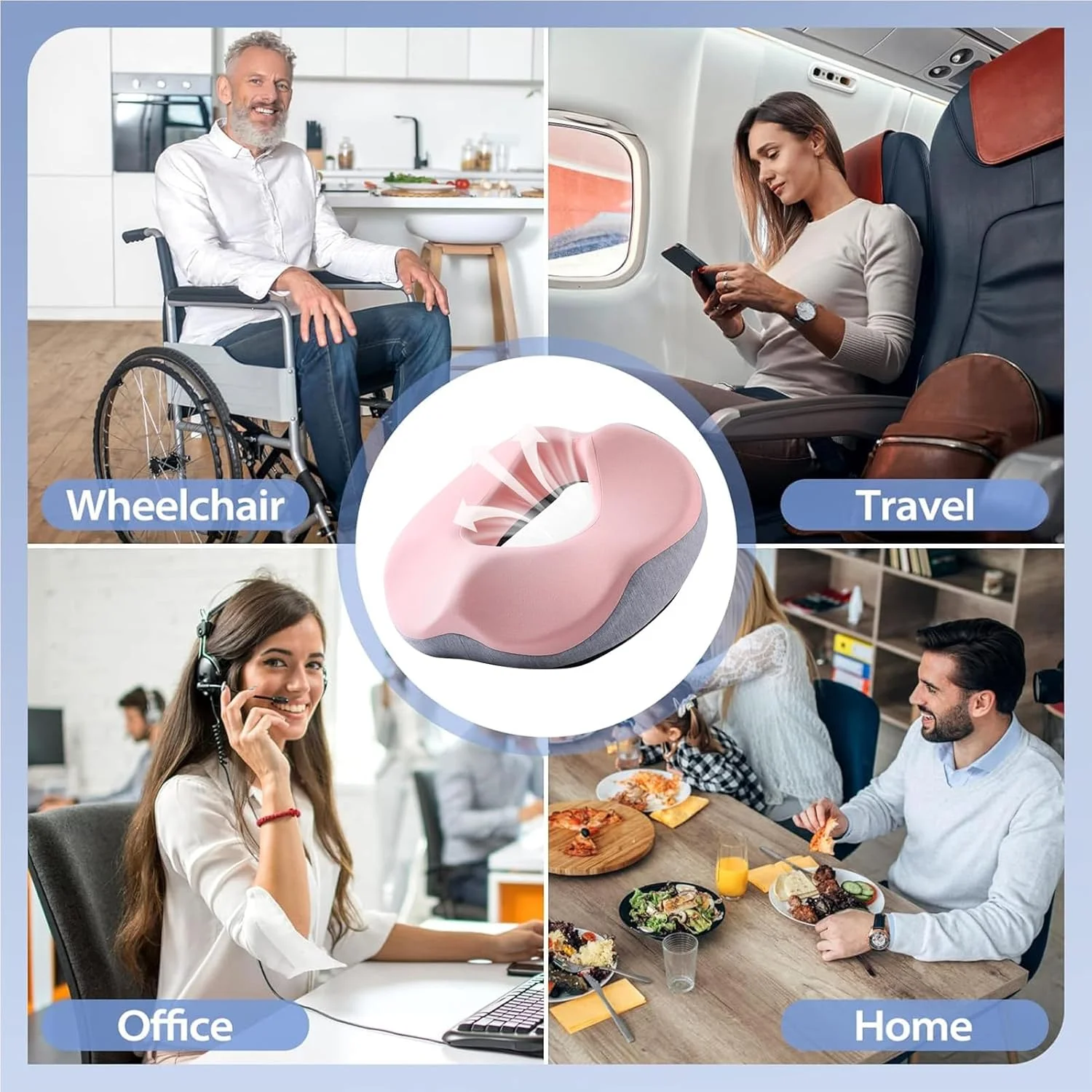 بالشتک صندلی راحتی ممتاز DIMUT، بالشتک دونات دنبالچه فوم حافظه دار ارتوپدی ضد لغزش برای درد دنبالچه، بالشتک صندلی اداری، صندلی خودرو، مسافرت، رانندگی، تسکین سیاتیک ویلچر (خاکستری) بالشتک صندلی راحتی ممتاز DIMUT، بالشتک دونات دنبالچه فوم حافظه دار ارتوپدی ضد لغزش برای درد دنبالچه، بالشتک صندلی اداری، صندلی خودرو، مسافرت، رانندگی، تسکین سیاتیک ویلچر (خاکستری)