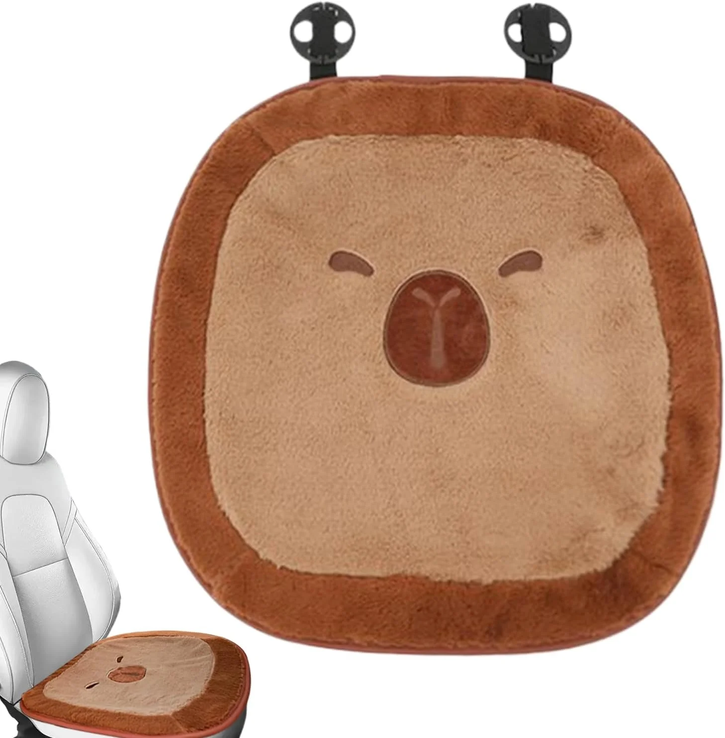 بالشتک صندلی خودرو | پد بالشتکی صندلی خودرو طرح کاپیبارا، زیرانداز صندلی برای کامیون، ون، شاسی بلند، منزل، اوقات استراحت و رانندگی طولانی