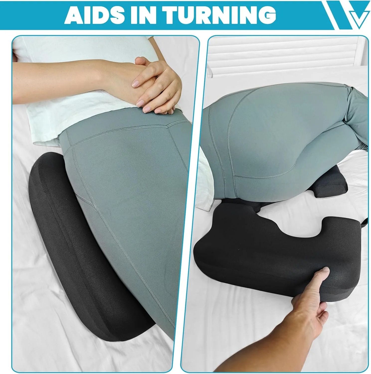 بالشتک دوناتی فوکستل 4.5 اینچی برای درد دنبالچه، بالشتک ضخیم ضد زخم بستر با فوم حافظه‌دار 100% - بالشتک دنبالچه با دهانه T شکل - خاکستری تیره