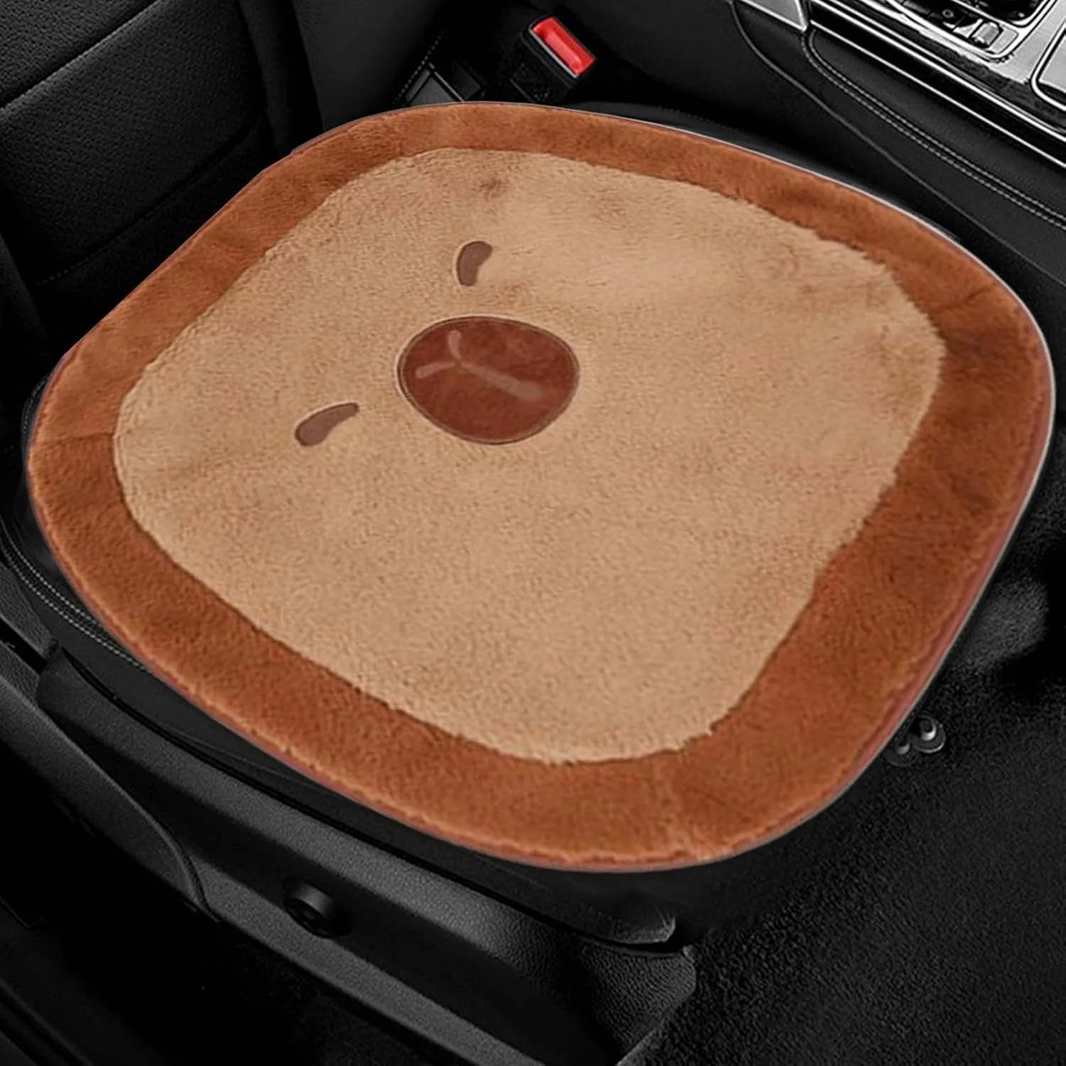 بالشتک صندلی خودرو، پد نرم صندلی خودرو طرح کاپيبارا، تشک راحت صندلی برای خودروهای سواری، کامیون، ون و شاسی بلند، مناسب سفرهای جاده ای طولانی، مطالعه و اوقات استراحت