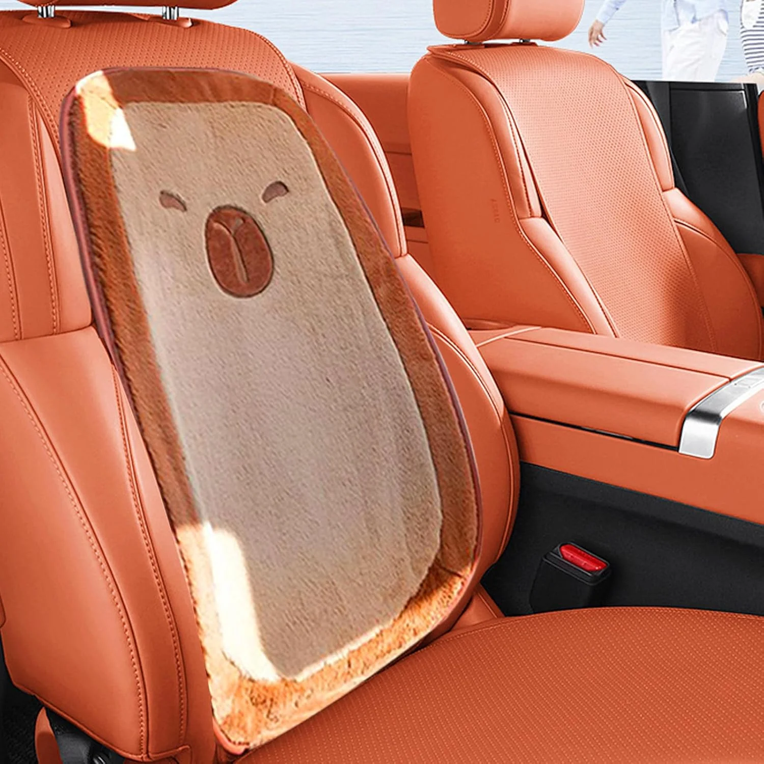 بالشتک صندلی رانندگی | پد صندلی ماشین پولیشی کاپيبارا | زیرانداز صندلی راحت برای خانه، کامیون، ون، شاسی بلند، رانندگی طولانی مدت، سفر جاده ای، مطالعه و اوقات استراحت