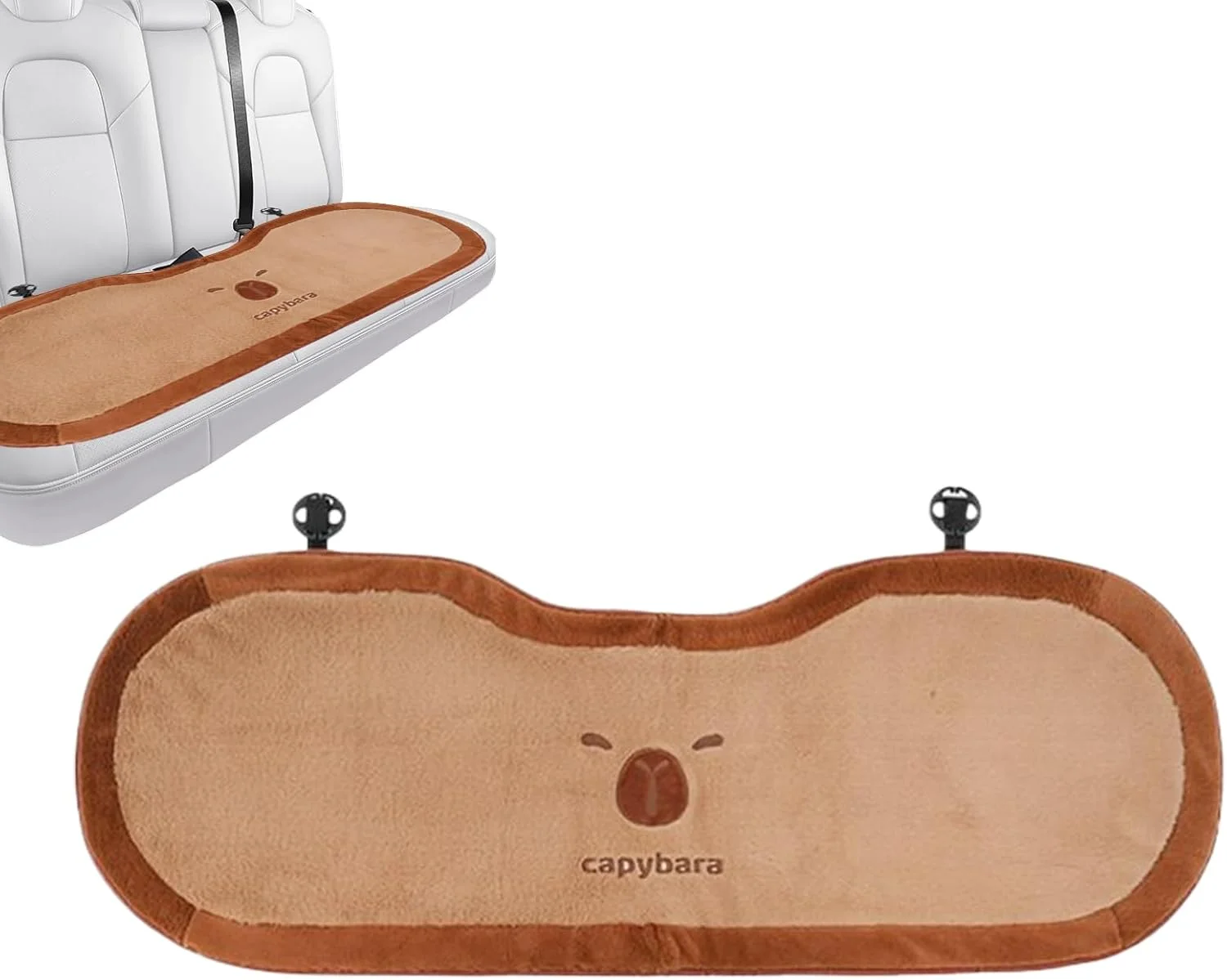 بالشتک صندلی رانندگی | روکش صندلی جلوی مخمل کاپيبارا، تشک راحت برای کامیون، ون، سفر جاده ای، زمان استراحت، مطالعه، رفت و آمد، رانندگی طولانی مدت