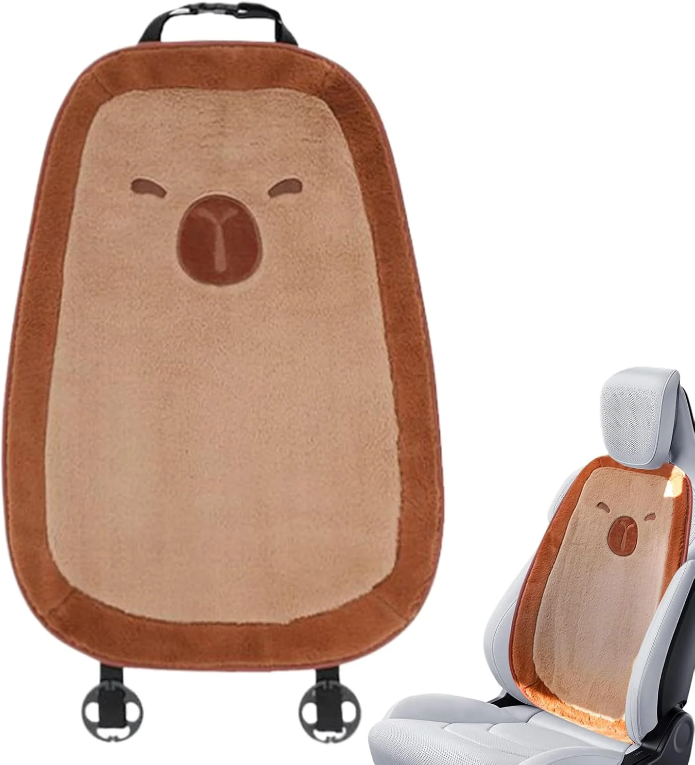 بالشتک صندلی رانندگی | پد صندلی خودرو طرح کاپيبارا | زیرانداز صندلی راحت برای خانه، کامیون، ون، شاسی بلند، رانندگی طولانی مدت، سفر جاده ای، مطالعه و اوقات استراحت بالشتک صندلی رانندگی | پد صندلی خودرو طرح کاپيبارا | زیرانداز صندلی راحت برای خانه، کامیون، ون، شاسی بلند، رانندگی طولانی مدت، سفر جاده ای، مطالعه و اوقات استراحت