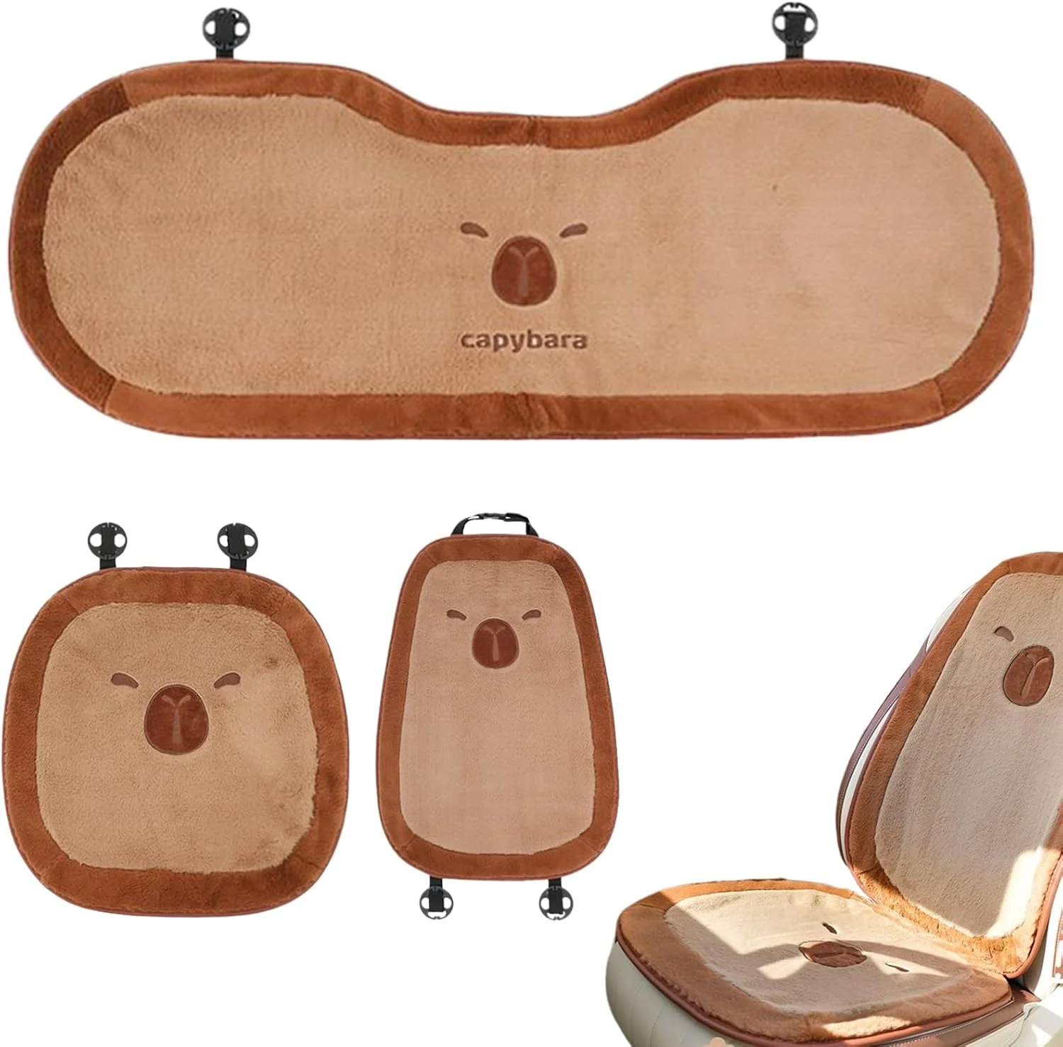 بالشتک صندلی رانندگی | پد صندلی ماشین پولیشی کاپيبارا | زیرانداز صندلی راحت برای خانه، کامیون، ون، شاسی بلند، رانندگی طولانی مدت، سفر جاده ای، مطالعه و اوقات استراحت بالشتک صندلی رانندگی | پد صندلی ماشین پولیشی کاپيبارا | زیرانداز صندلی راحت برای خانه، کامیون، ون، شاسی بلند، رانندگی طولانی مدت، سفر جاده ای، مطالعه و اوقات استراحت