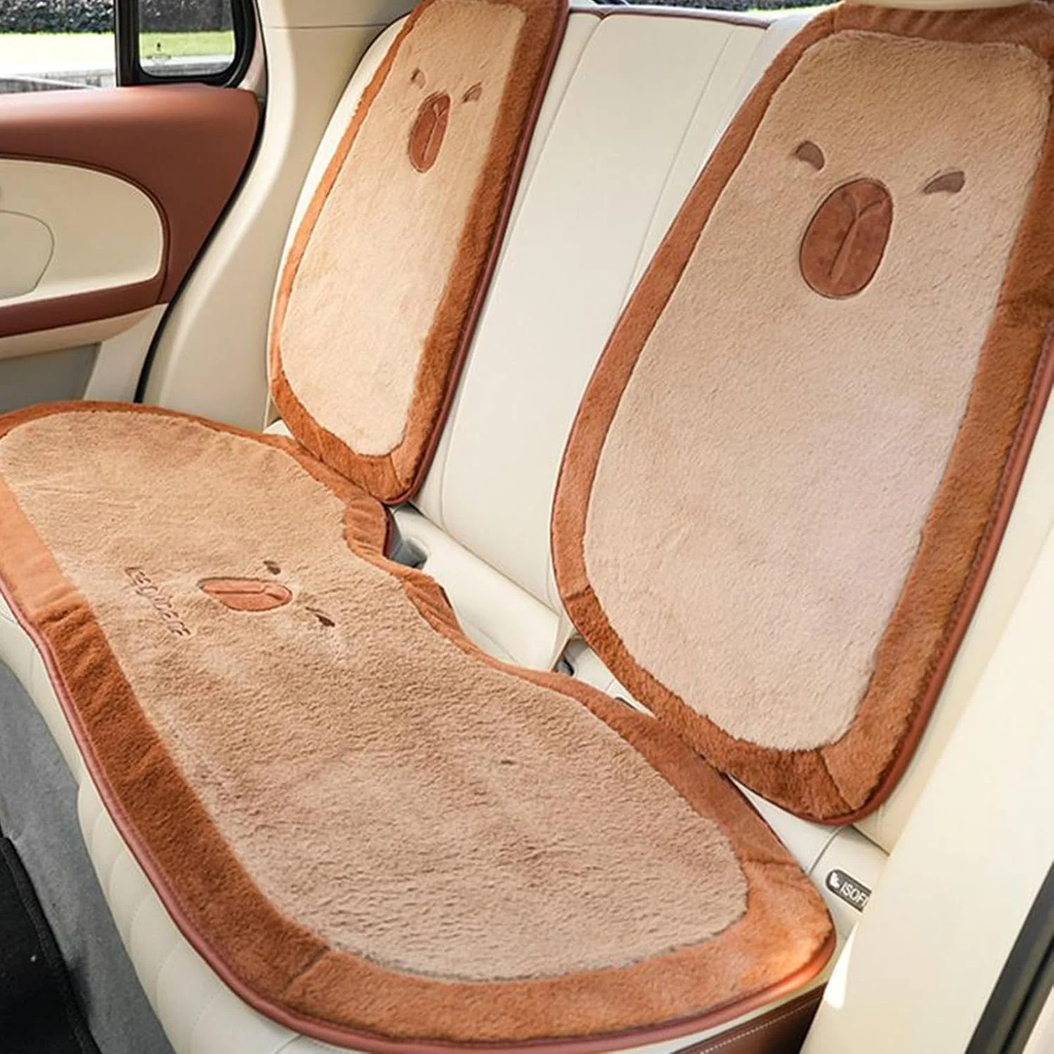 بالشتک صندلی رانندگی | پد صندلی ماشین پولیشی کاپيبارا | زیرانداز صندلی راحت برای خانه، کامیون، ون، شاسی بلند، رانندگی طولانی مدت، سفر جاده ای، مطالعه و اوقات استراحت