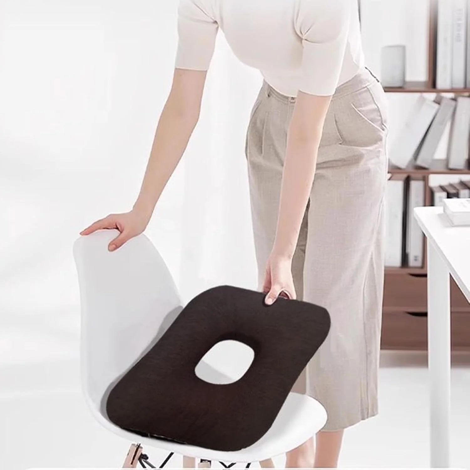 بالشتک صندلی دوناتی | بالشتک دنبالچه، پد زیرانداز صندلی برای اوقات فراغت در منزل، سفرهای جاده ای طولانی، رویدادهای فضای باز، اتاق نشیمن، رفت و آمد با ماشین و زمان استراحت