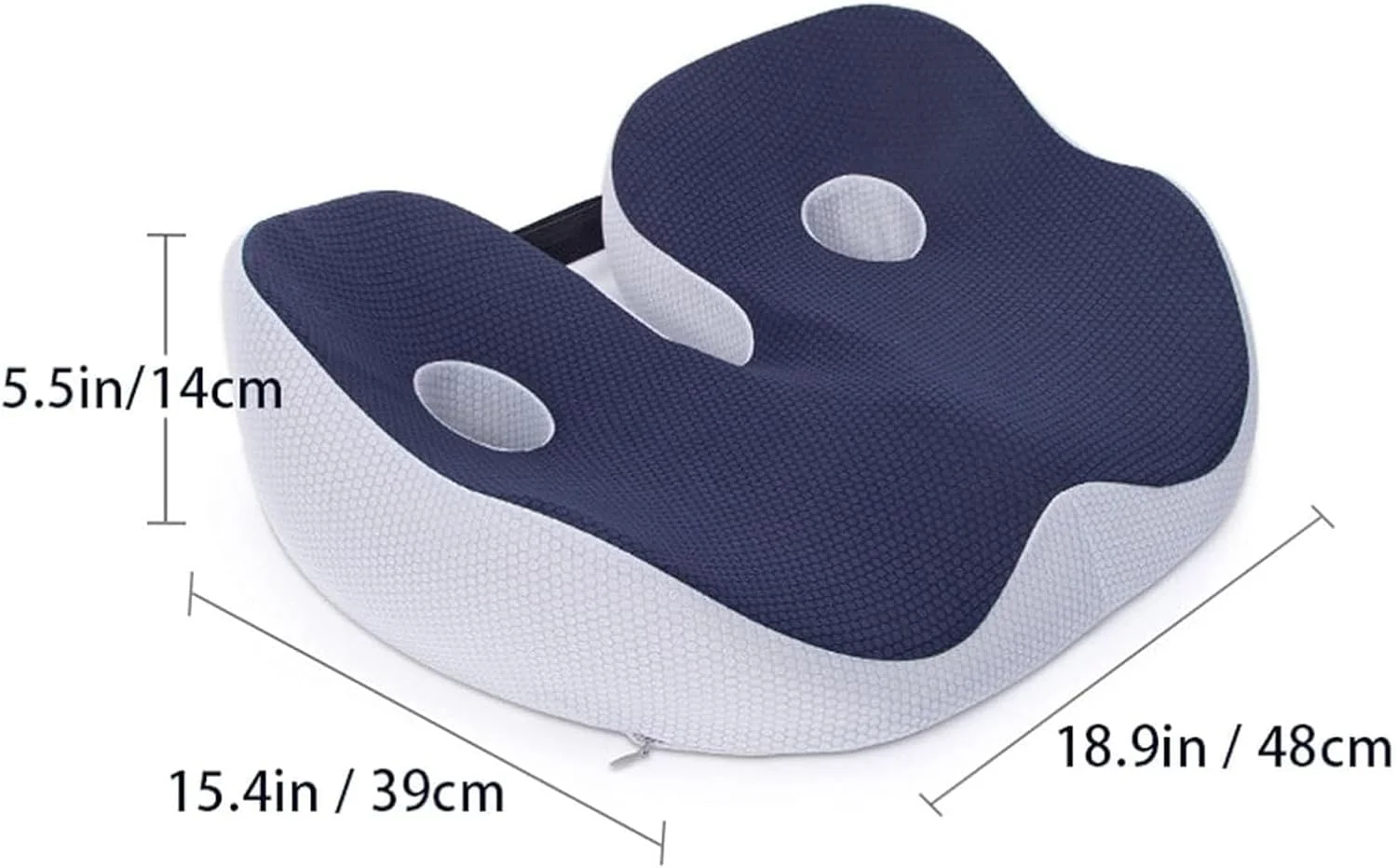 بالشتک صندلی ارگونومیک Fanyil، بالشتک صندلی فوم حافظه دار Welnax Orthosoothe، بالشتک های صندلی نرم و راحت با پشتیبانی تطبیقی، بالشتک های صندلی ارگونومیک برای کارمندان اداری و رانندگان خودرو (آبی)