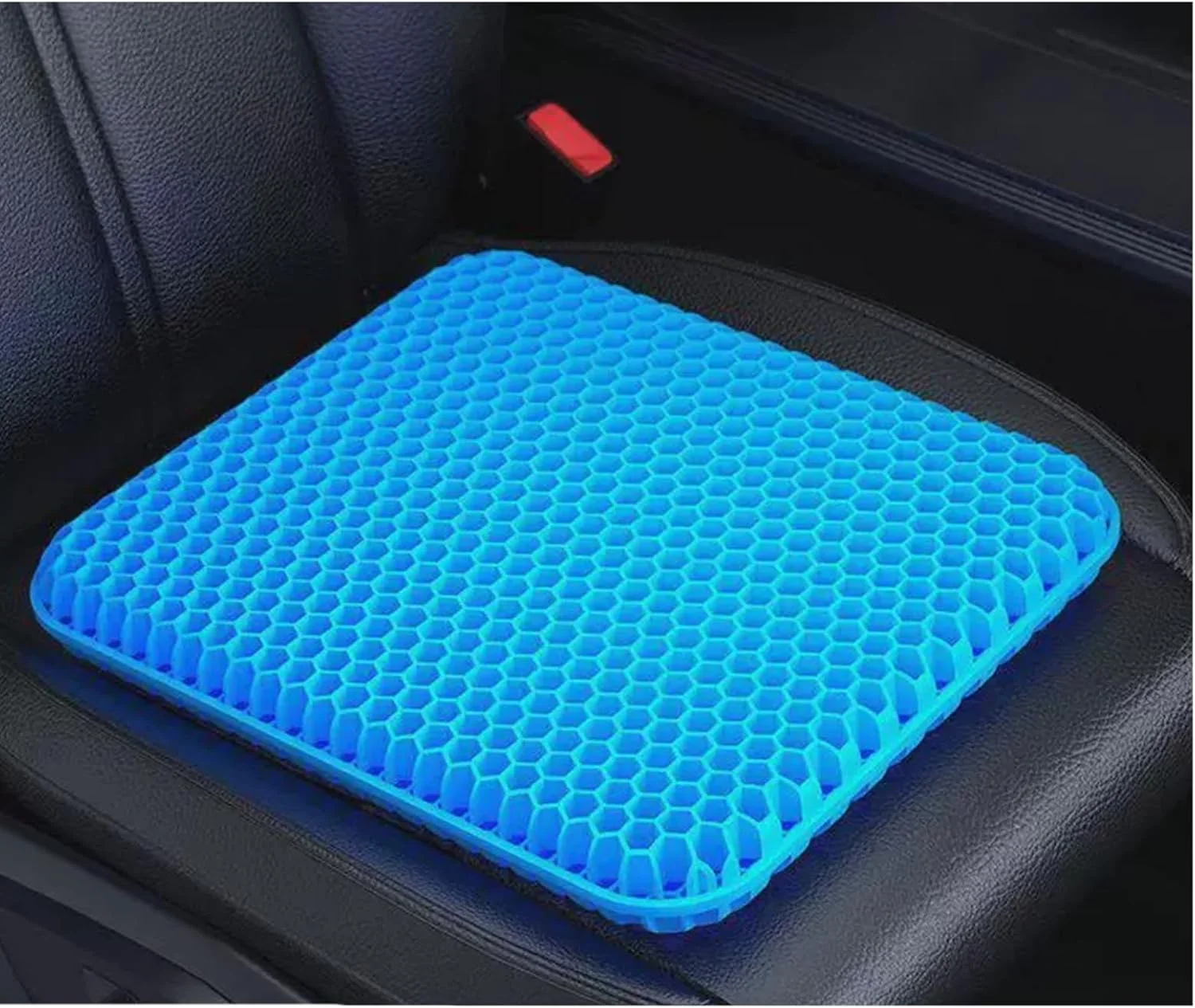 بالشتک ژله ای لانه زنبوری - پد کاهش فشار و پشتیبانی خنک کننده برای صندلی های اداری، خودرو و ویلچر - راحتی ارگونومیک با روکش ضد لغزش (متوسط - 3.5 سانتی متر ارتفاع)