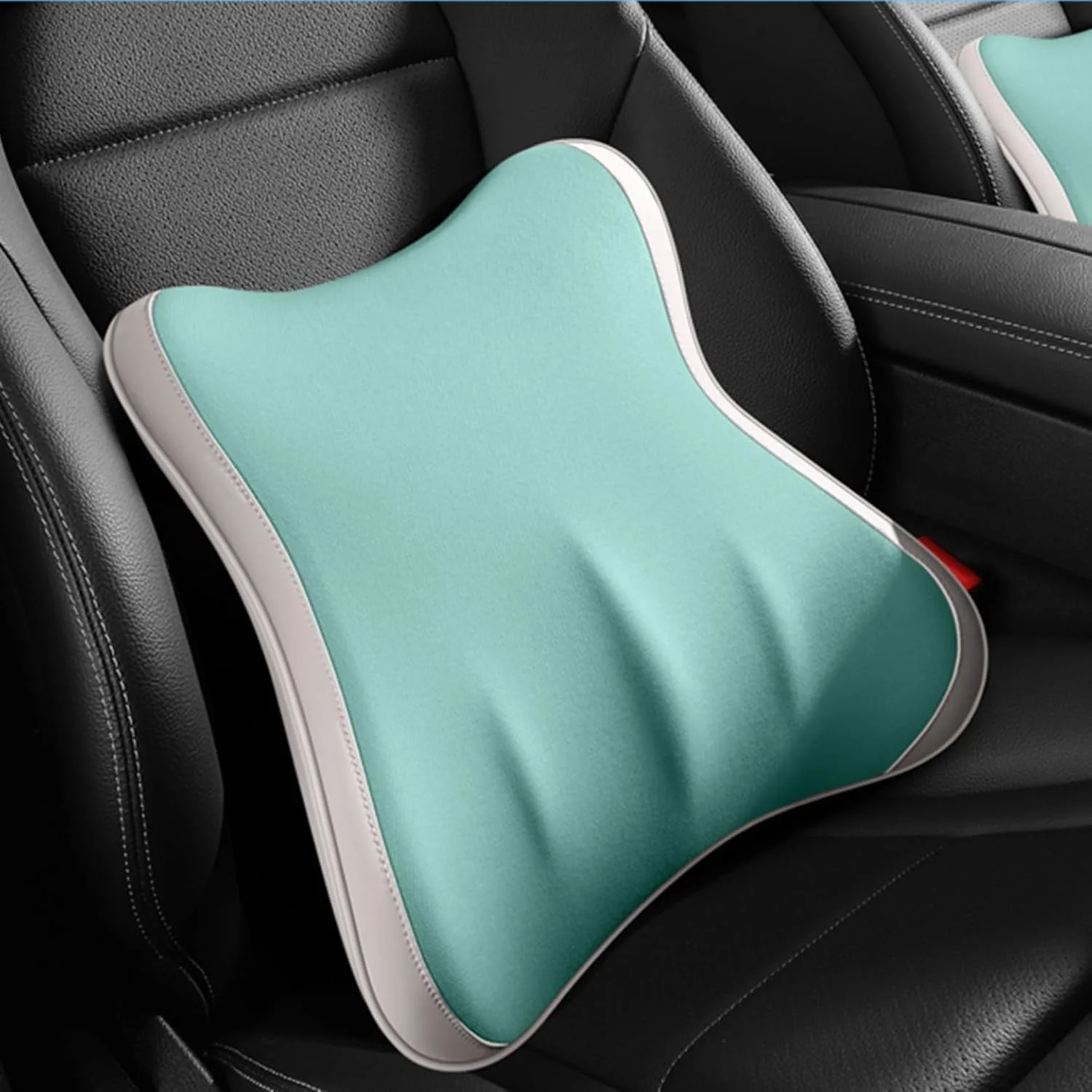 بالشتک پشتی طبی ارگونومیک برای صندلی خودرو و اداری - فوم حافظه دار برای تسکین درد کمر (سبز)