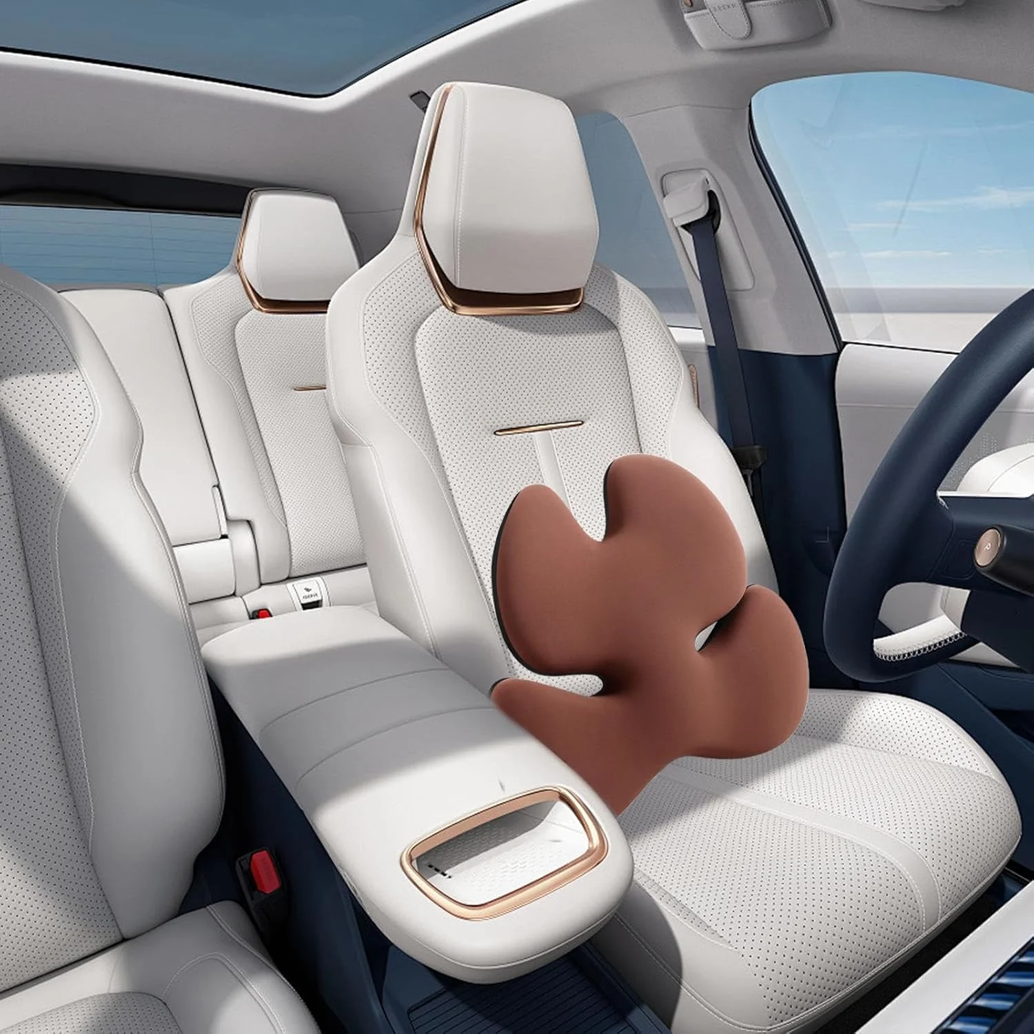 پشتی صندلی خودرو برای راننده - پشتی گردن خودرو با بند الاستیک انعطاف پذیر | پد محافظ پشت سری خودرو برای بهبود