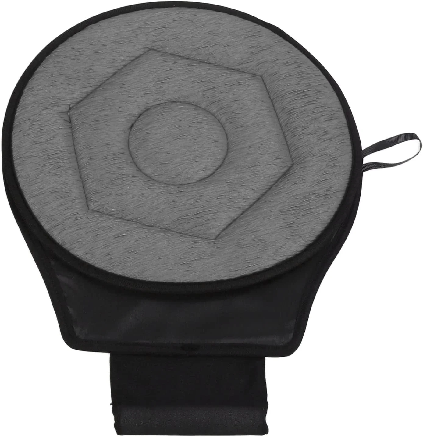 بالشتک چرخان 360 درجه Fockety، پایه ضد لغزش، سبک وزن، کمک صندلی برای سالمندان، پارچه بافتنی پلی استر، مناسب برای ماشین، دفتر، (خاکستری)