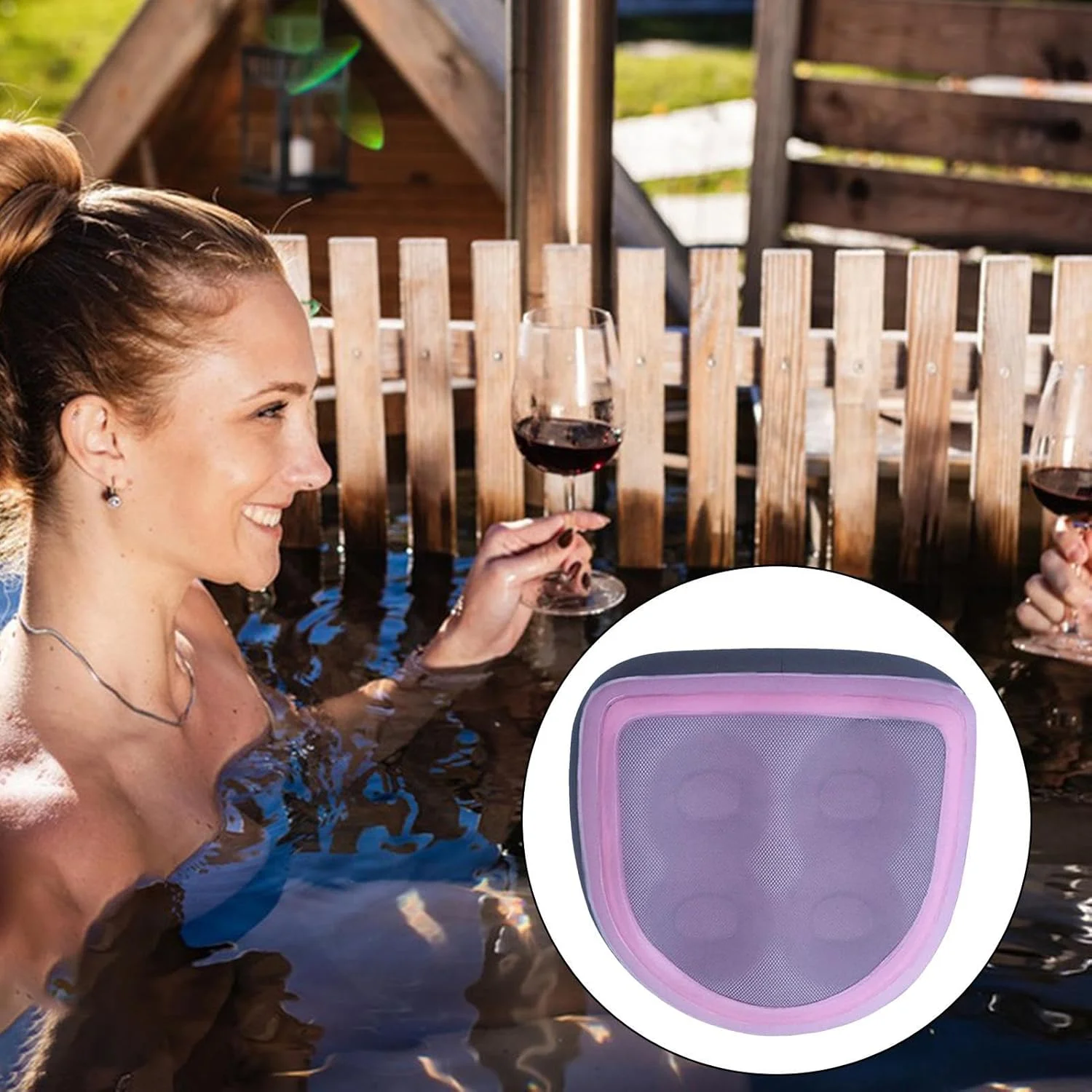 نشیمنگاه بادی تقویت کننده - نشیمنگاه ضخیم و پشتیبان بادی مسافرتی با زیره ضد لغزش | کوسن توری هوا قابل حمل برای هواپیما، محل کار، میز، خانه، ماشین، رانندگی، کمپینگ روزانه