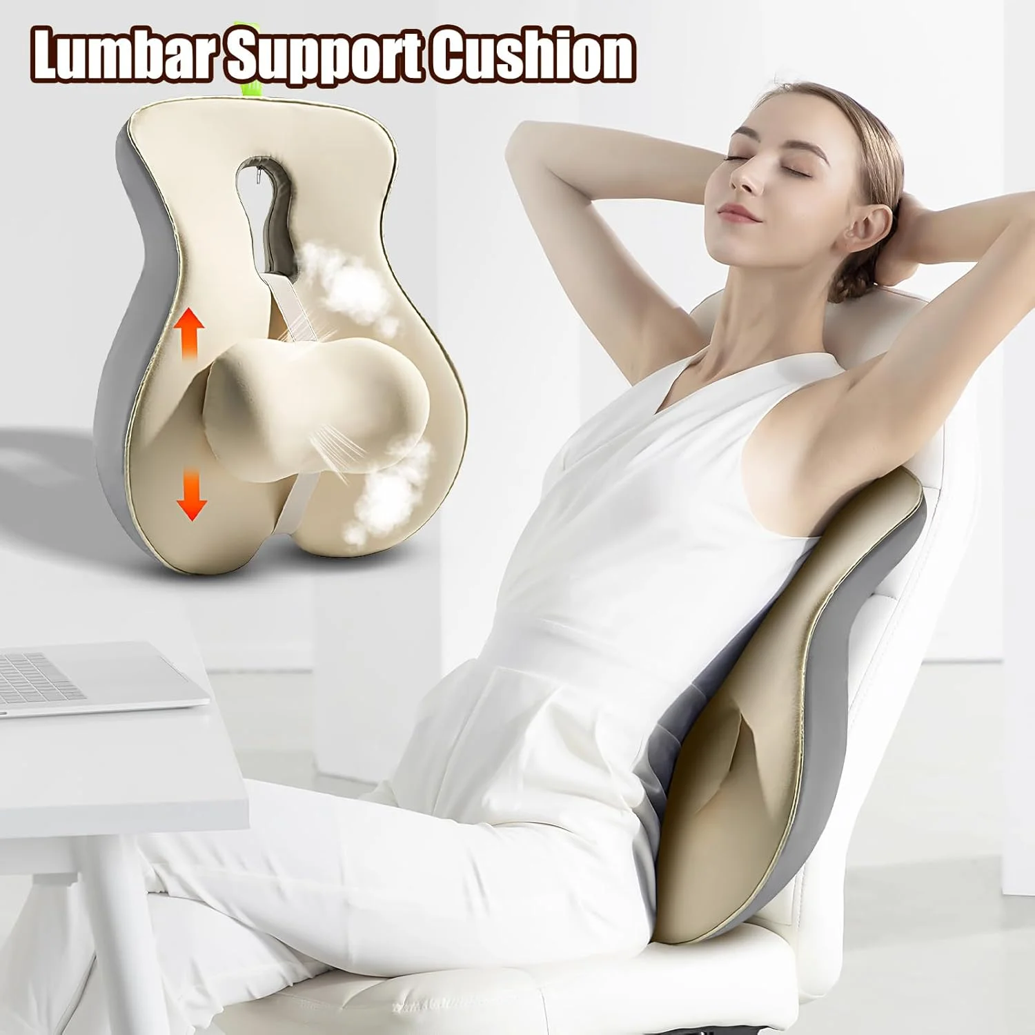 بالشتک پشتی طبی برای صندلی اداری، پشتیبانی کمری ارگونومیک برای خودرو | کوسن صندلی قابل تنظیم برای دوران بارداری، مسافرت هوایی، ویلچر، نشستن و رانندگی طولانی
