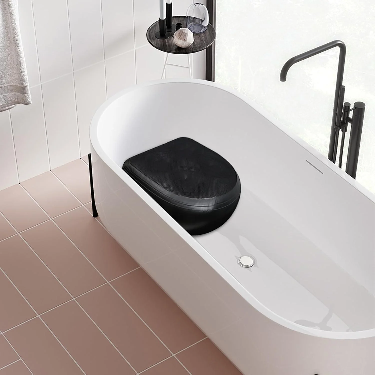 بالشتک صندلی بادی، صندلی ضد لغزش و دارای انحنا برای اسپا با زیره ضد لغزش، کوسن توری هوا قابل حمل برای رانندگی روزانه، محل کار، مسافرت، خانه، میز، کمپینگ، هواپیما