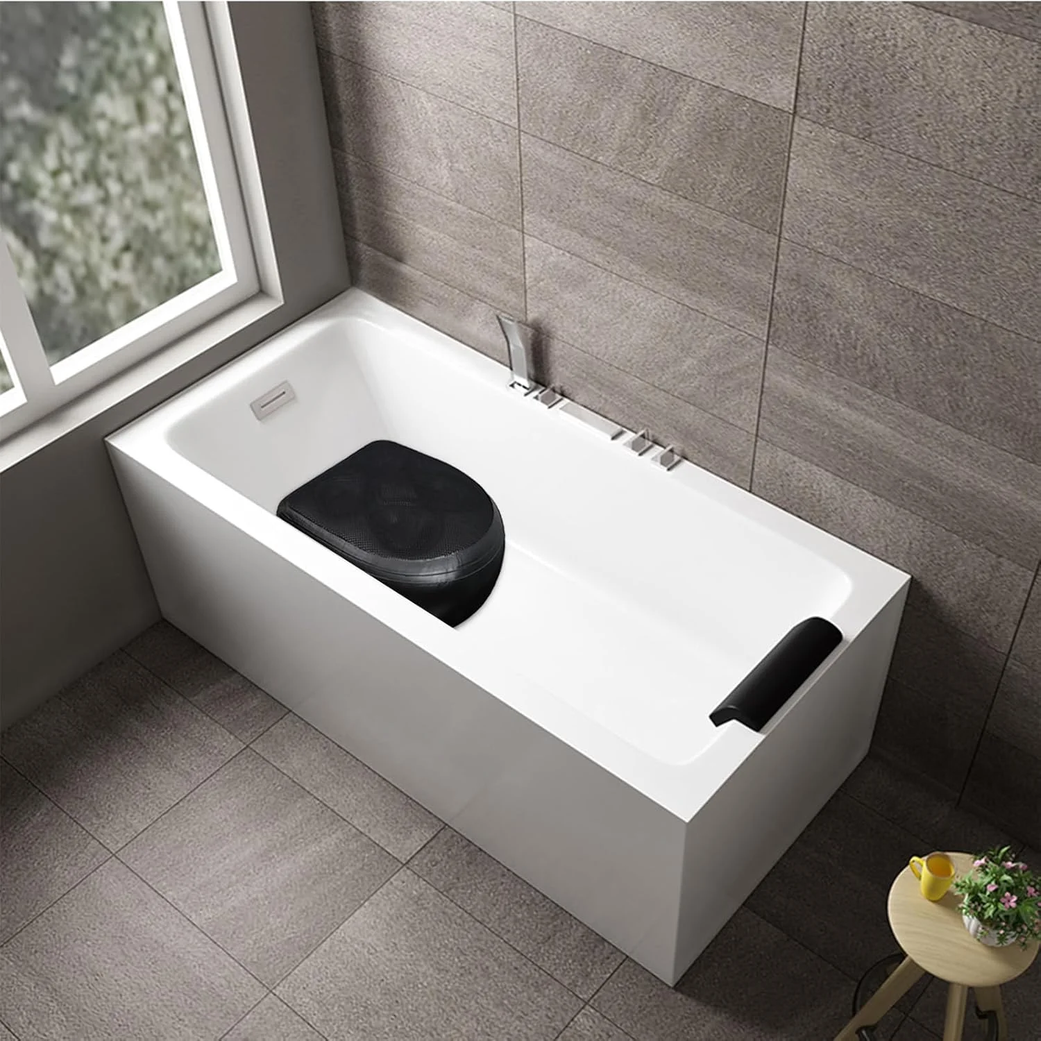 بالشتک صندلی بادی، صندلی ضد لغزش و دارای انحنا برای اسپا با زیره ضد لغزش، کوسن توری هوا قابل حمل برای رانندگی روزانه، محل کار، مسافرت، خانه، میز، کمپینگ، هواپیما