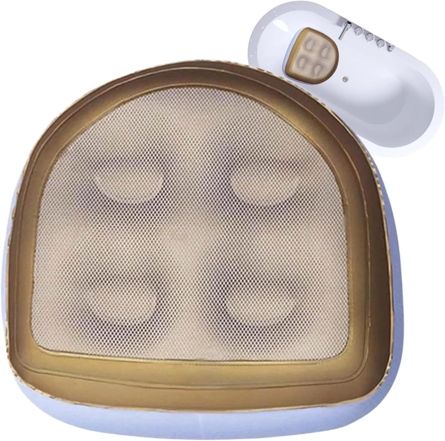 بالشتک صندلی بادی - صندلی ضخیم و پشتیبان بادی مسافرتی با زیره ضد لغزش | بالشتک توری هوا اسپا قابل حمل برای ماشین، میز، رانندگی، کمپینگ، مسافرت، هواپیما و محل کار روزانه