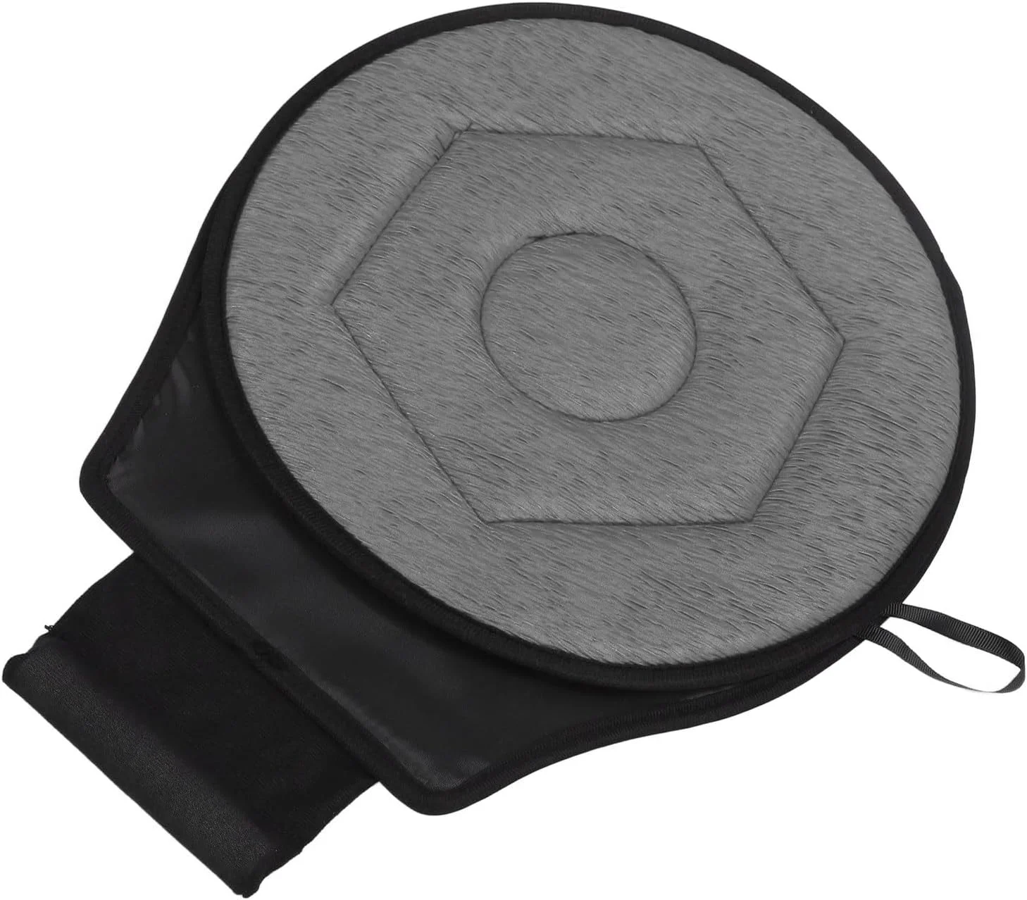 بالشتک گردان 360 درجه خودرو Fafeicy با پایه ضد لغزش، قطر 38 سانتی متر، پد ارگونومیک برای سالمندان، زنان باردار، دفتر کار، منزل و مسافرت (خاکستری)