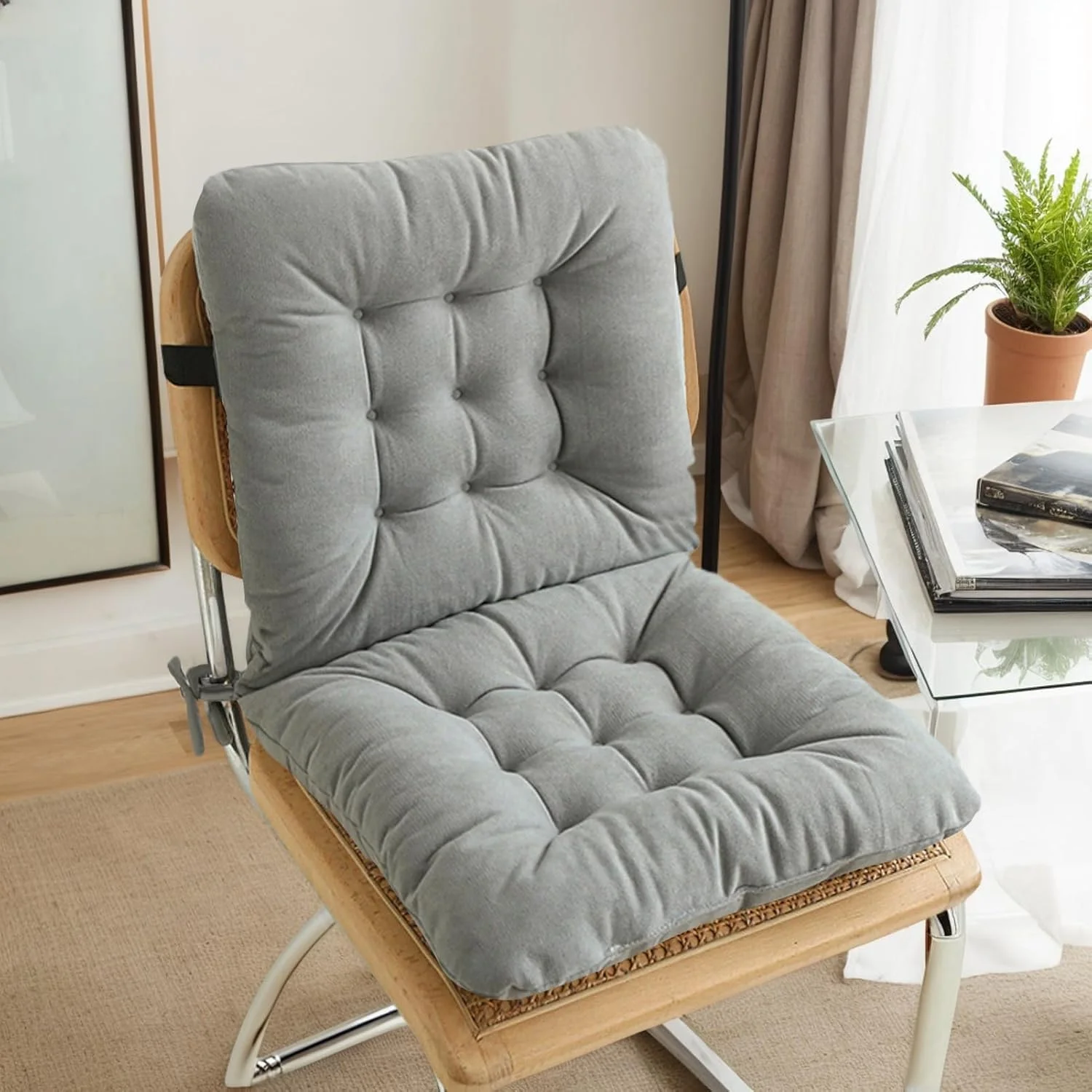 بالشتک صندلی، پد صندلی میز کار، پشتیبانی ضد لغزش برای کمر، مناسب برای خوابگاه، آشپزخانه، اتاق نشیمن، صندلی چرخدار، منزل، استادیوم، معلم و دانش آموز