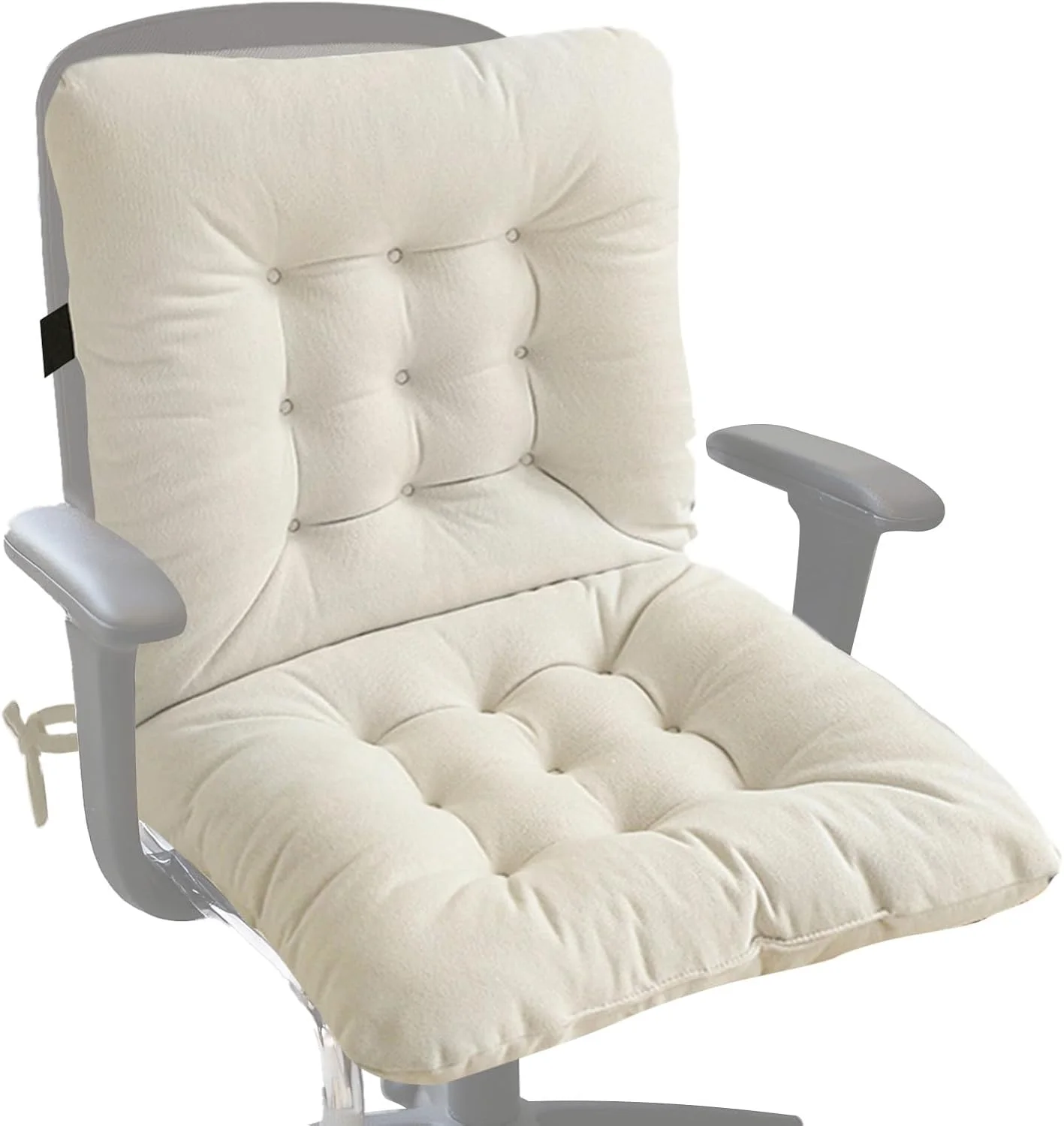 بالشتک صندلی اداری - بالشتک صندلی آشپزخانه، پد نشیمنگاه و پشتی کمر برای راحتی در نشستن طولانی مدت، مناسب آپارتمان، اتاق خواب، اتاق نشیمن، اتاق غذاخوری، خوابگاه، استادیوم