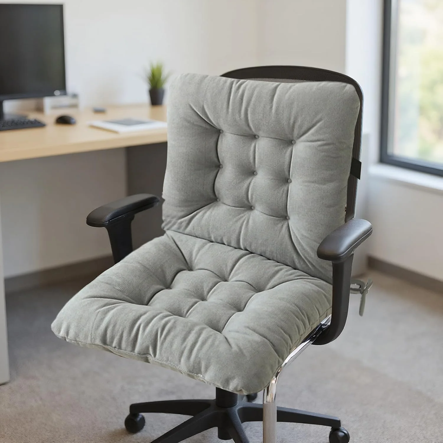 بالشتک صندلی اداری، بالشتک صندلی آشپزخانه، پد کمری پشتی غیر لغزنده برای خوابگاه، آشپزخانه، اتاق نشیمن، صندلی چرخدار، خانه، استادیوم، معلم، دانش آموز