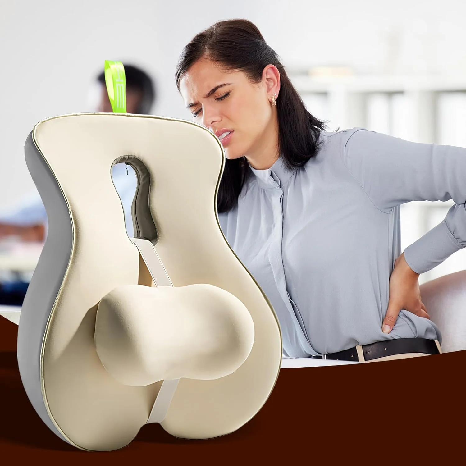 بالشتک پشتی طبی برای خودرو | پشتیبانی ارگونومیک کمر برای خودرو، قابل تنظیم برای نشستن، دوران بارداری، مسافرت هوایی و رانندگی های طولانی بالشتک پشتی طبی برای خودرو | پشتیبانی ارگونومیک کمر برای خودرو، قابل تنظیم برای نشستن، دوران بارداری، مسافرت هوایی و رانندگی های طولانی