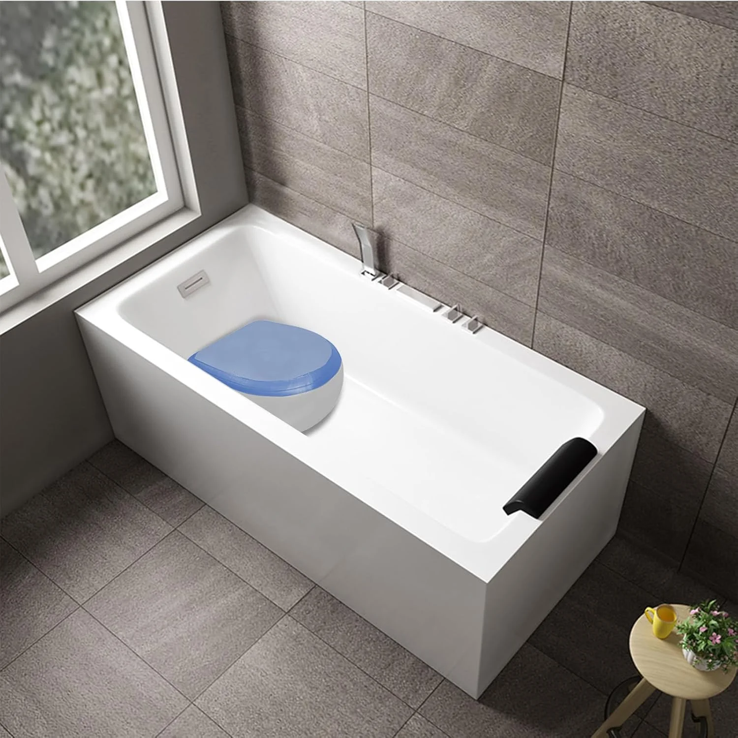 بالشتک صندلی بادی، صندلی ضخیم و حمایتی مسافرتی با زیره ضد لغزش، بالشتک قابل حمل توری هوا برای ماشین، میز، رانندگی، کمپینگ، مسافرت، هواپیما، محل کار روزانه