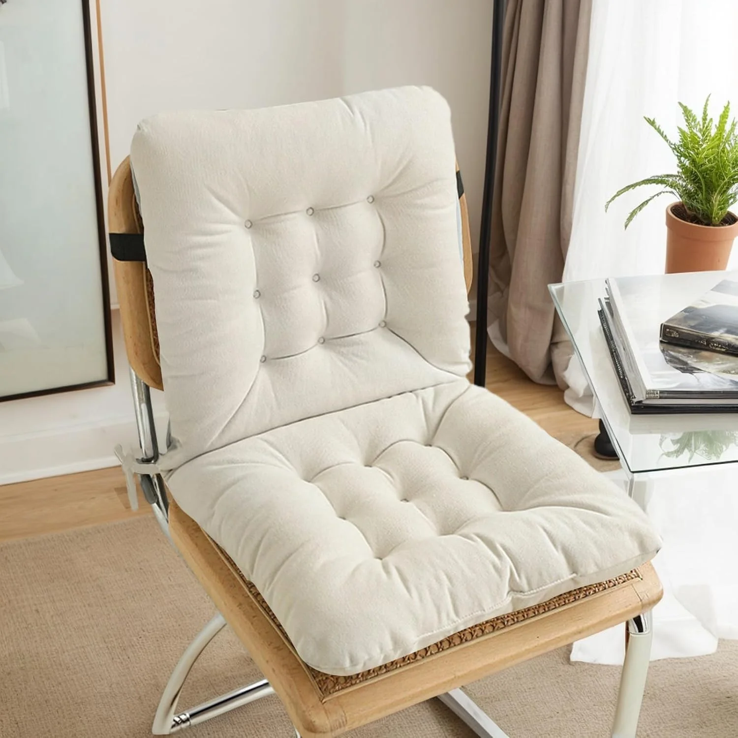 بالشتک صندلی اداری - پد صندلی میز اداری، پد کمری پشتی غیر لغزنده برای خوابگاه، آشپزخانه، اتاق نشیمن، ویلچر، خانه، استادیوم، معلم، دانش آموز